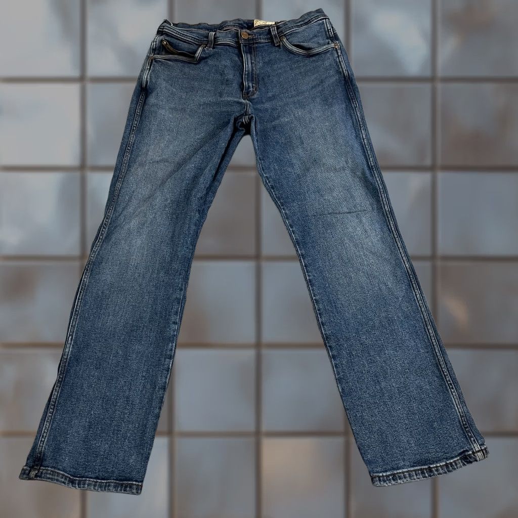 Wrangler Wrangler Jeans Regular Straight 32 30 Dark Wash Blue Arizona Stretch Ranch Mens Denim 5-Pocket Wrangler Texas Stretch Jeans Mens Size US 32 / EU 48 - 1 Thumbnail
