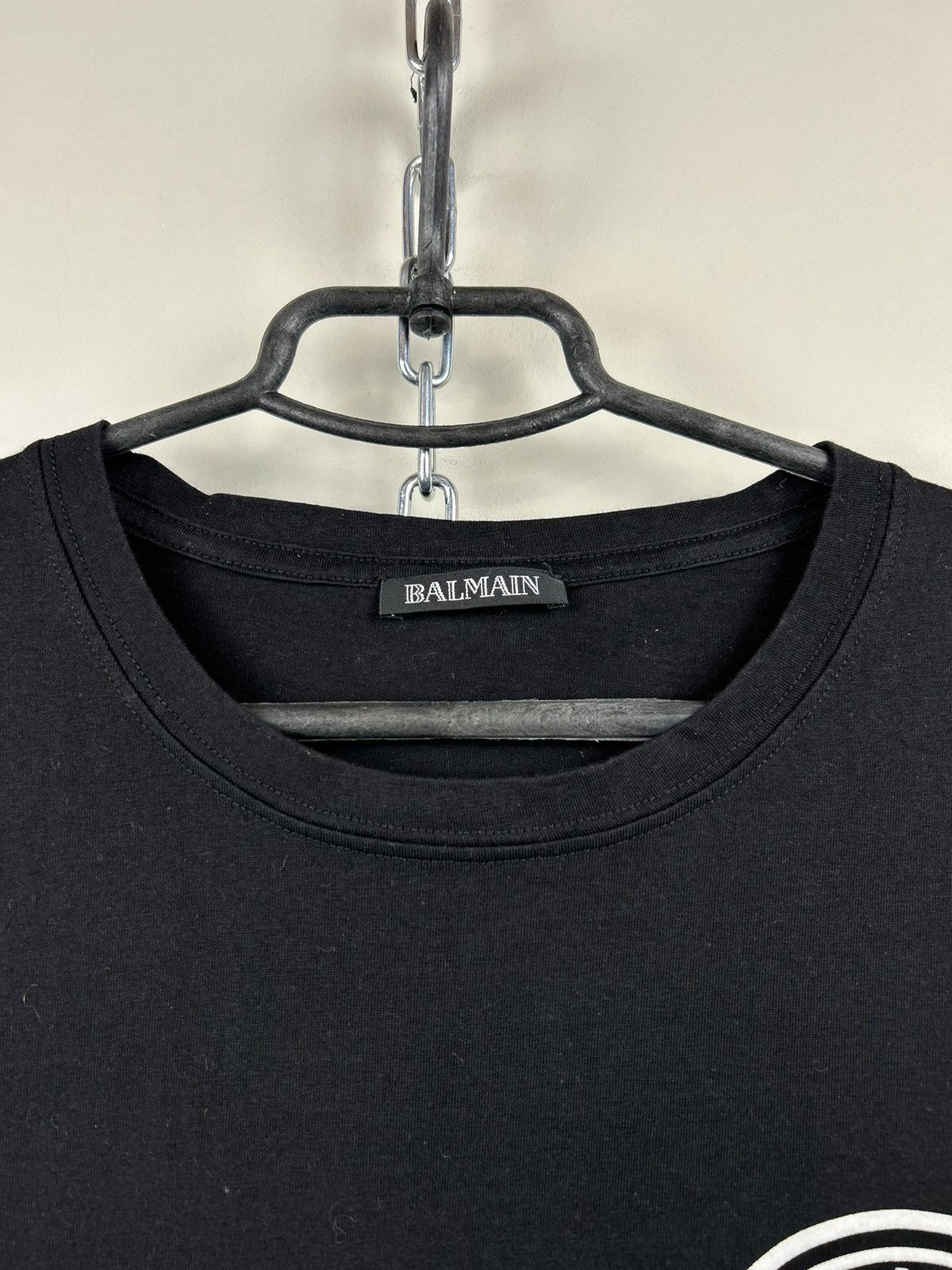 Balmain Balmain Basic T shirt Logo Black Size US XL / EU 56 / 4 - 2 Thumbnail