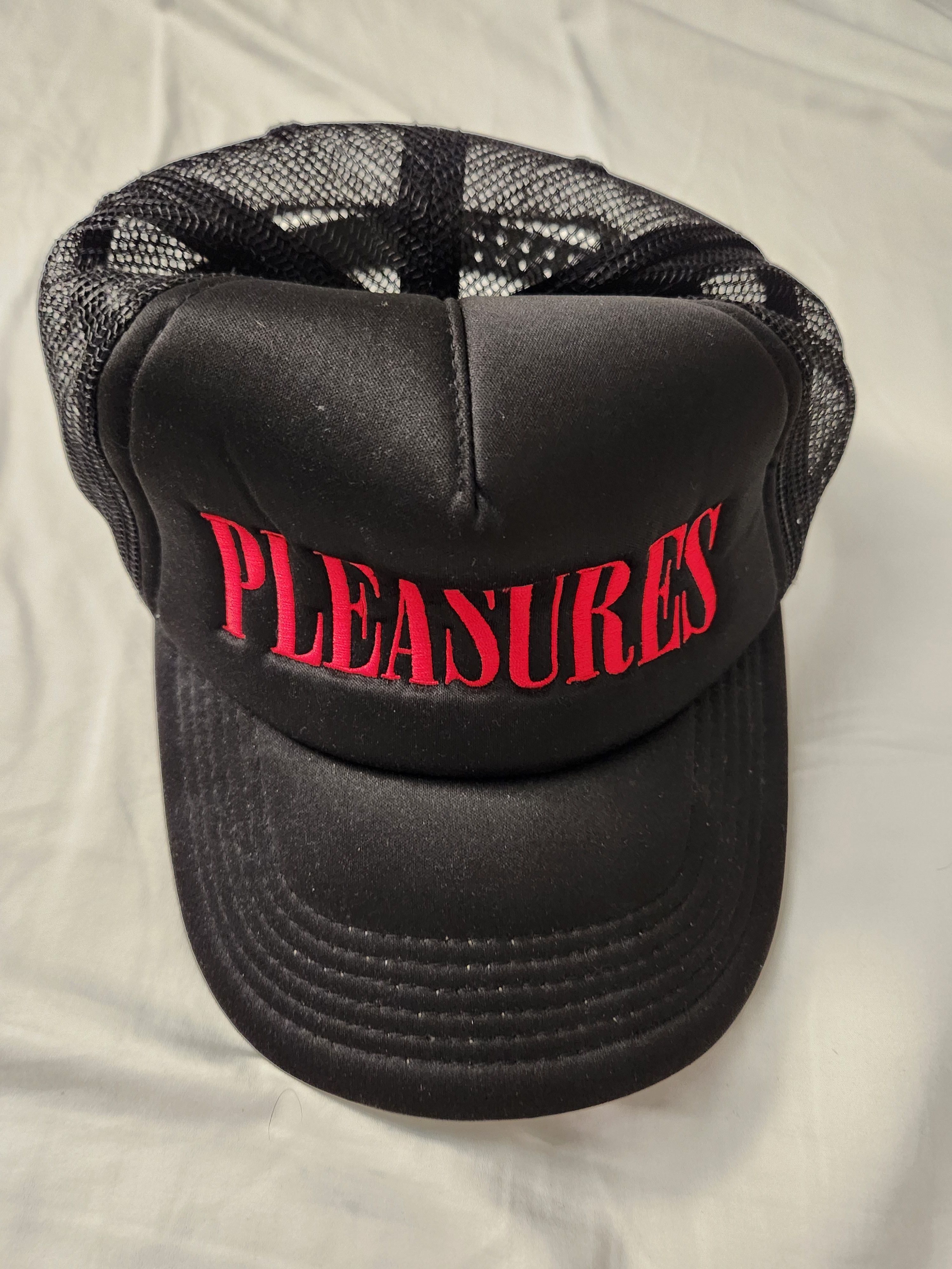 Pleasures Pleasures Lithium Trucker Hat (Black/Red) Size ONE SIZE - 2 Thumbnail