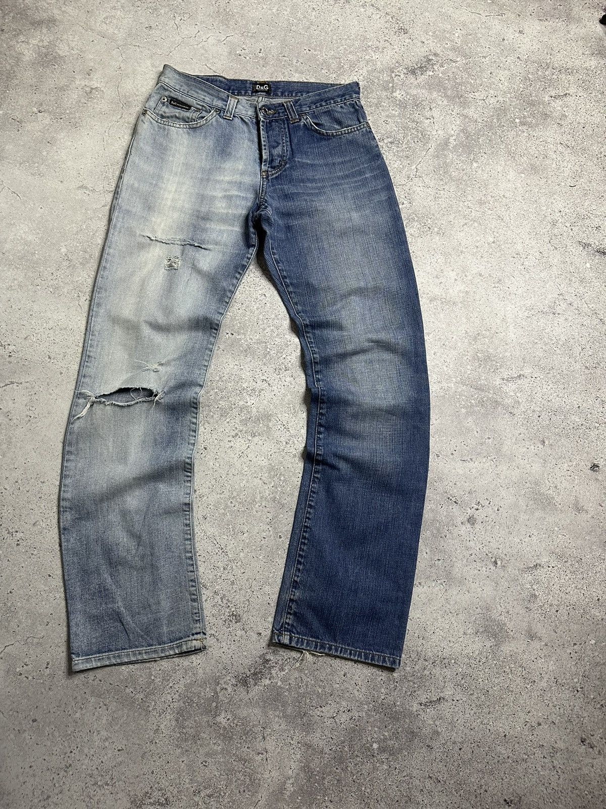 Dolce & Gabbana VTG Rare Y2K Dolce & Gabbana Two Color Distressed Pants Size US 30 / EU 46 - 11 Thumbnail
