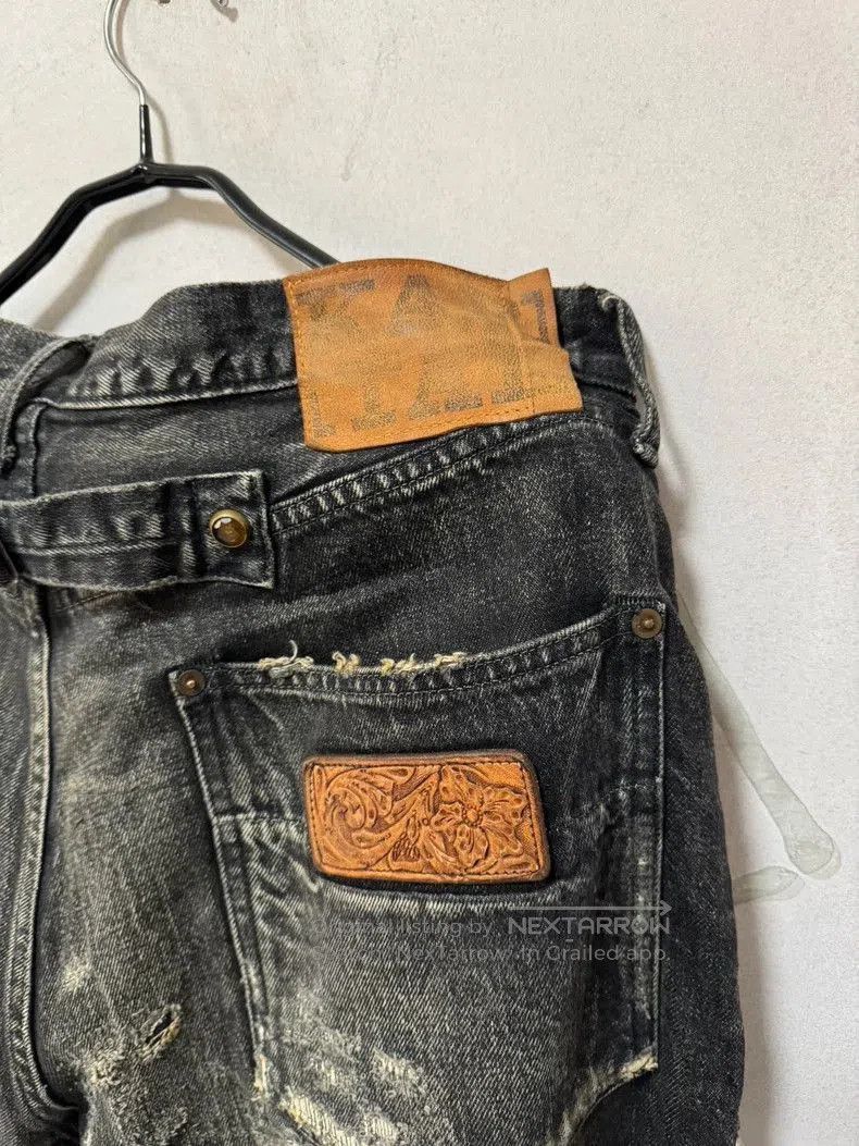 Kapital Kapital Black Gemstone Distressed Denim Pants. Size US 34 / EU 50 - 7 Thumbnail