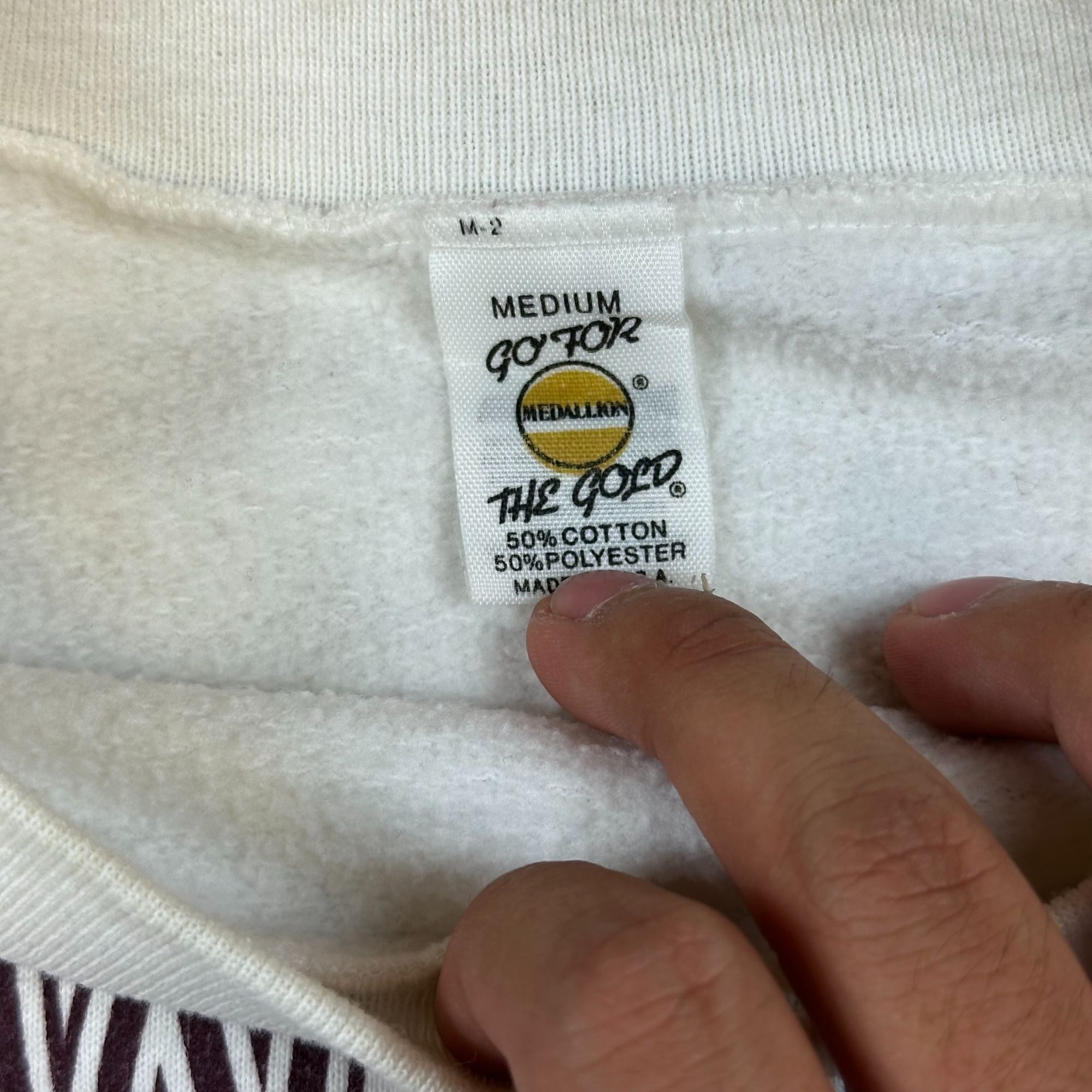 Vintage Vintage White Texas A&M "New Year Same Old Crop" Crewneck (M Size US M / EU 48-50 / 2 - 3 Thumbnail