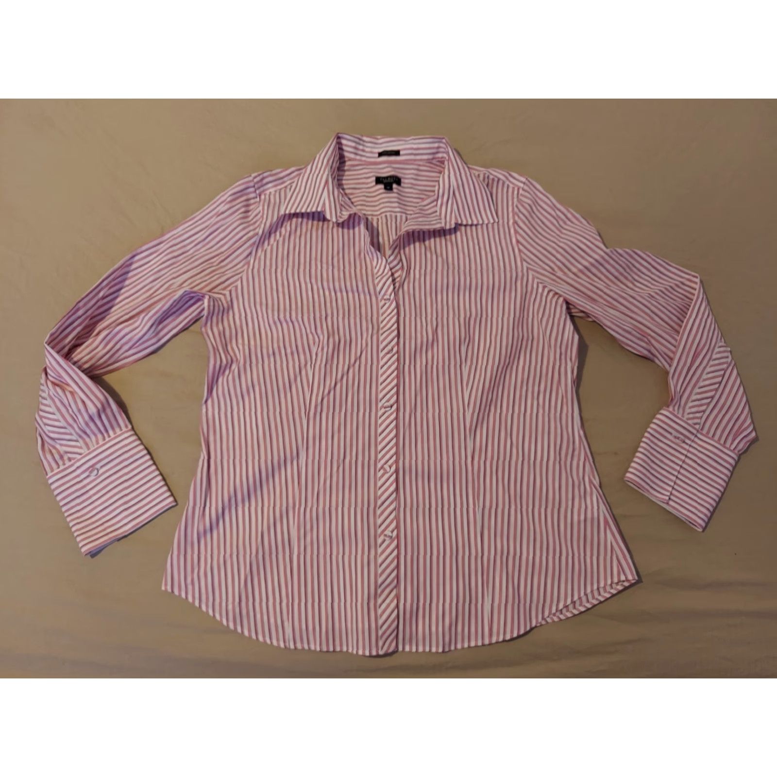Talbots Talbots Blouse Shirt 12 Red Cotton Button Collared Long Sleeve Women's Regular Size XL / US 12-14 / IT 48-50 - 2 Thumbnail