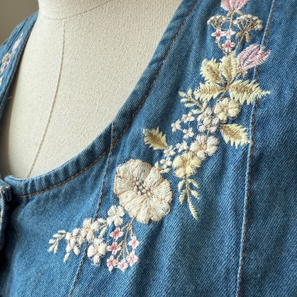 Vintage Vintage 90s 220 Hickory Blair Chambray Denim Button Front Ma Size M / US 6-8 / IT 42-44 - 4 Thumbnail