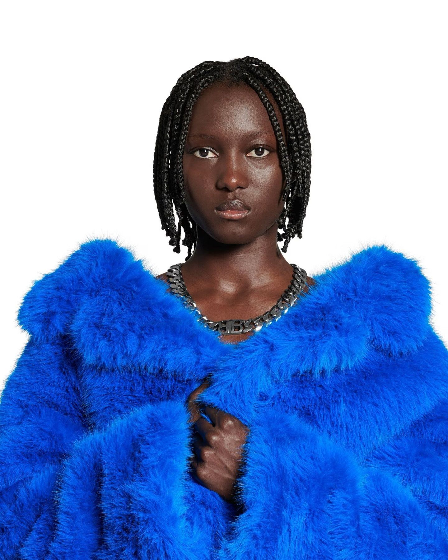 Balenciaga o1tr1nto1125 Off Shoulder Coat in Blue Size XL / US 12-14 / IT 48-50 - 5 Thumbnail