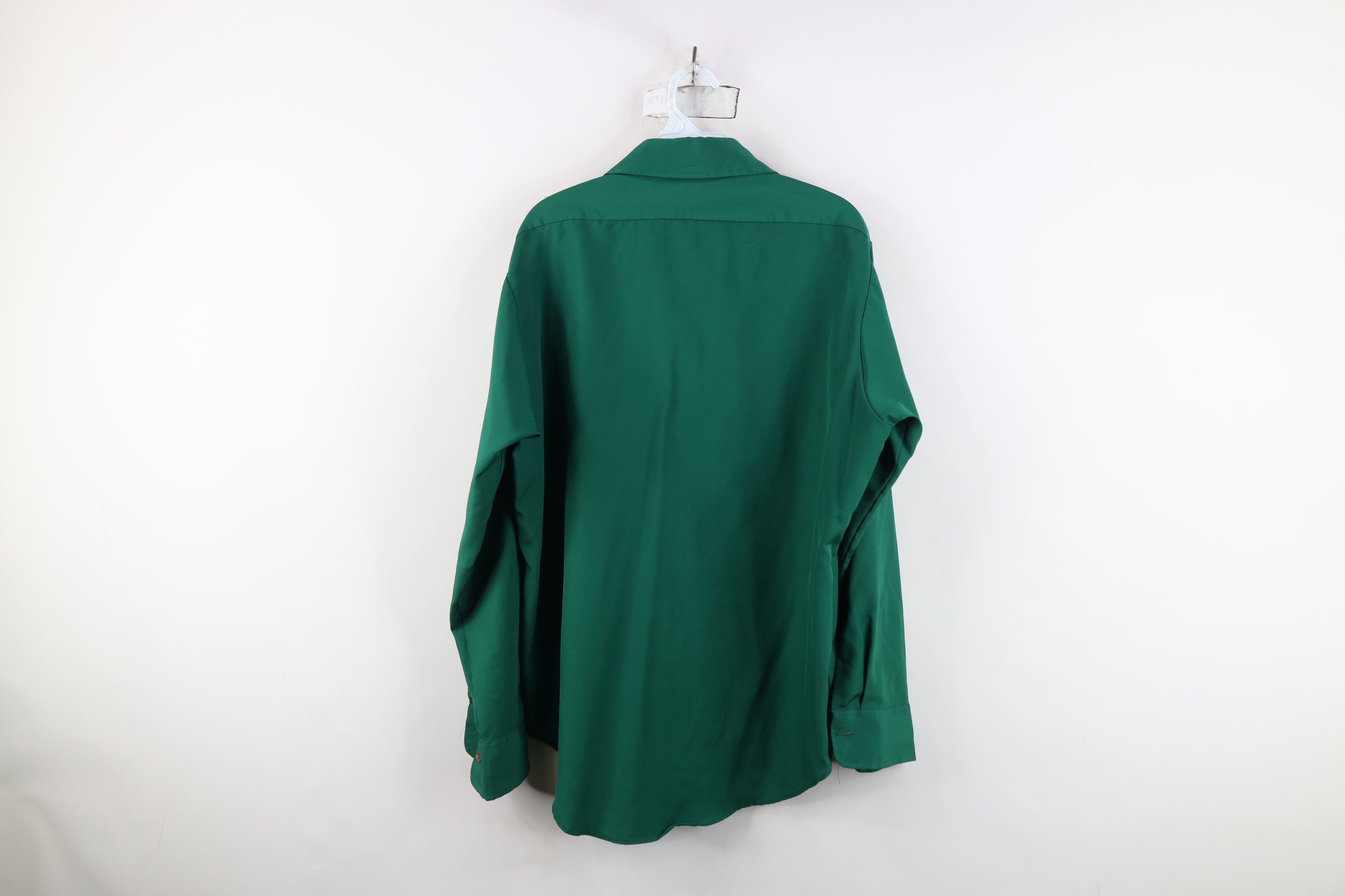 Vintage Vintage 70s Streetwear Knit Collared Button Shirt Green USA Size US M / EU 48-50 / 2 - 12 Thumbnail