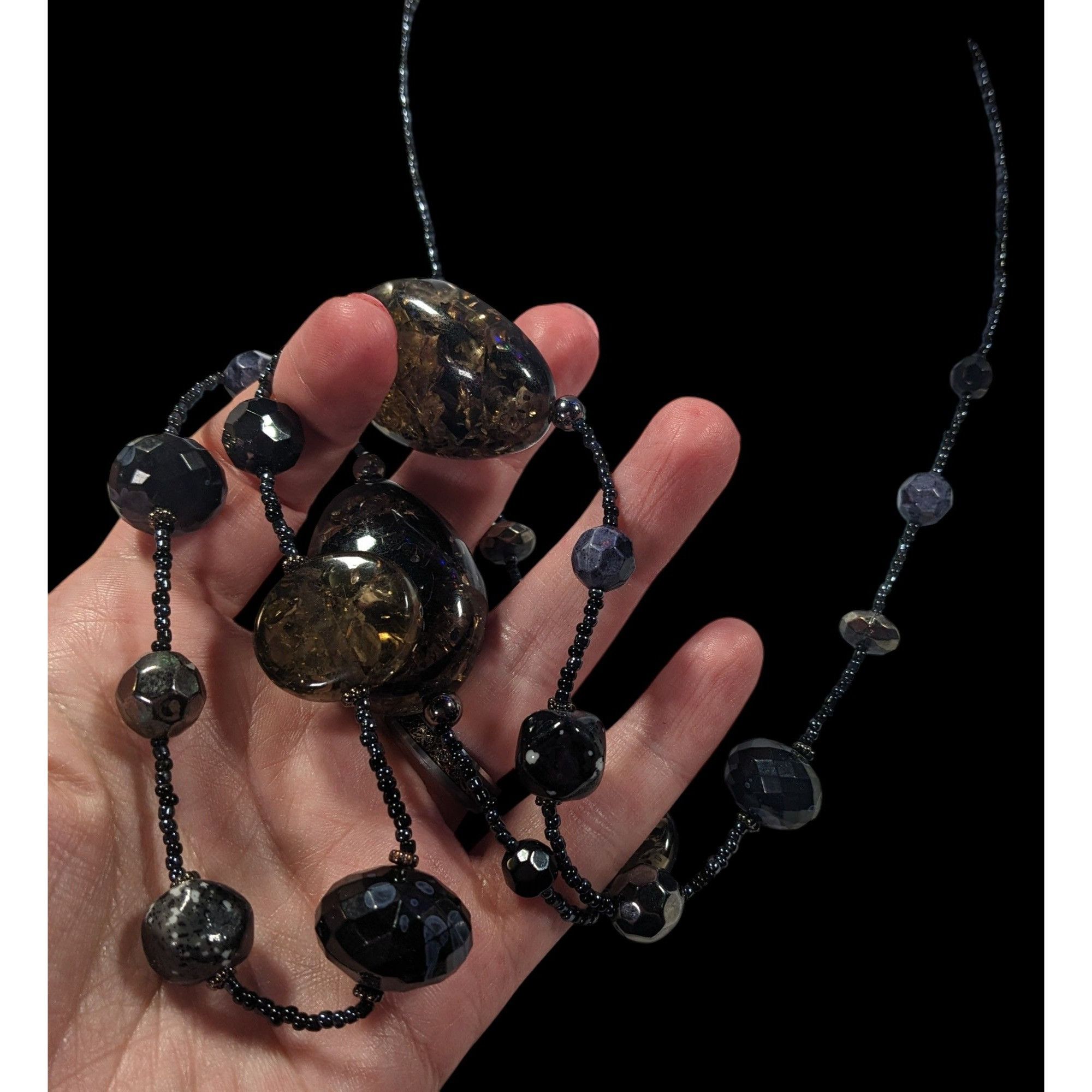 Other Abstract Glass Beaded Crackle Accent Station Necklace Size ONE SIZE - 5 Thumbnail