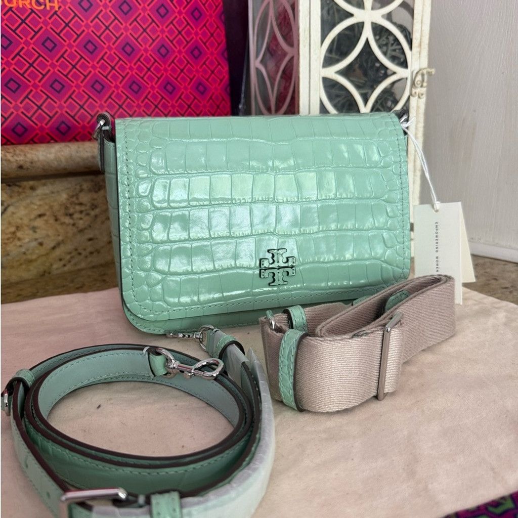 Tory Burch Tory Burch THEA EMBOSSED FLAP CROSSBODY / shoulder Size ONE SIZE - 9 Thumbnail