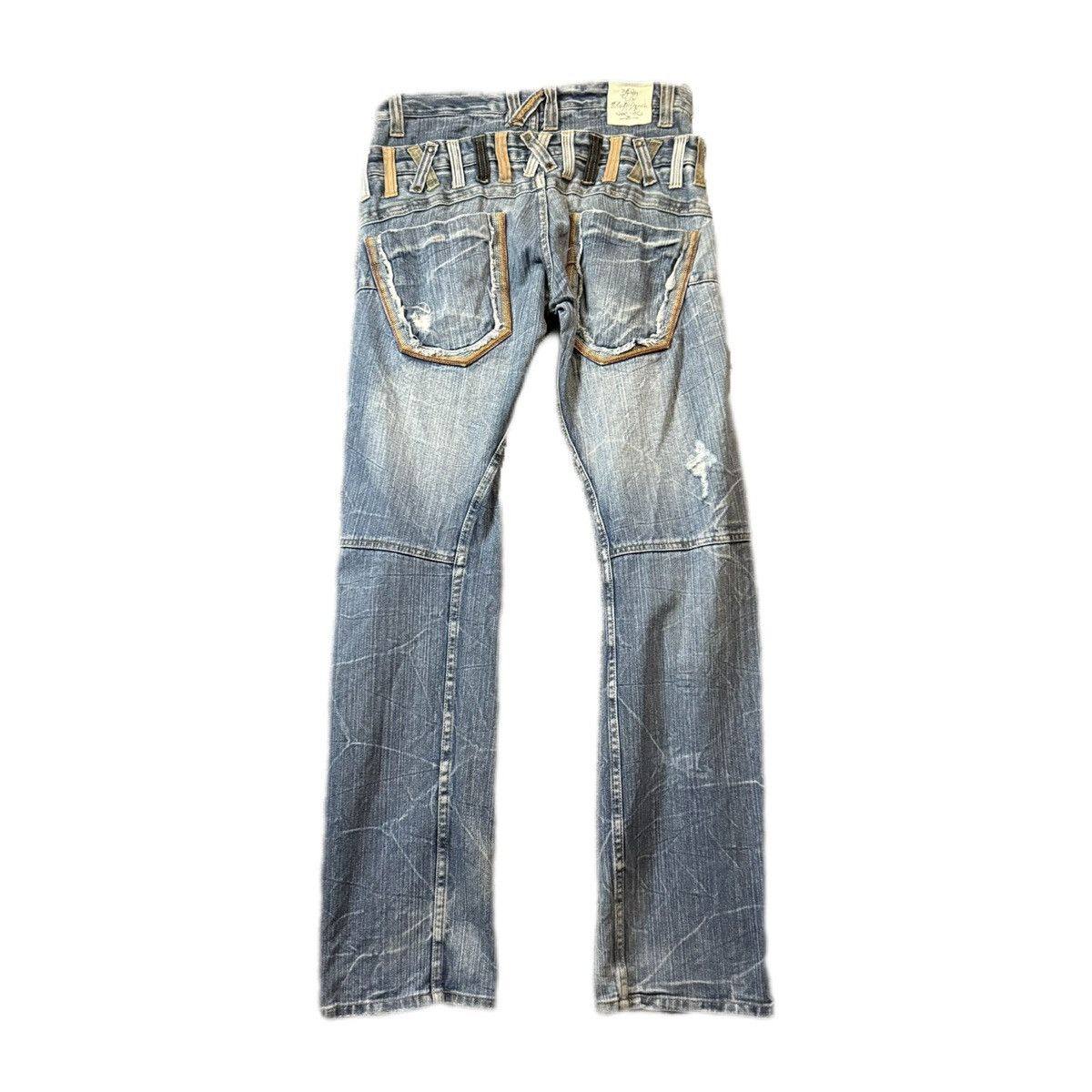 If Six Was Nine 🇯🇵🔥 Y2k Japanese Seditionaries Double Waist Ripped Denim Size US 31 - 1 Thumbnail