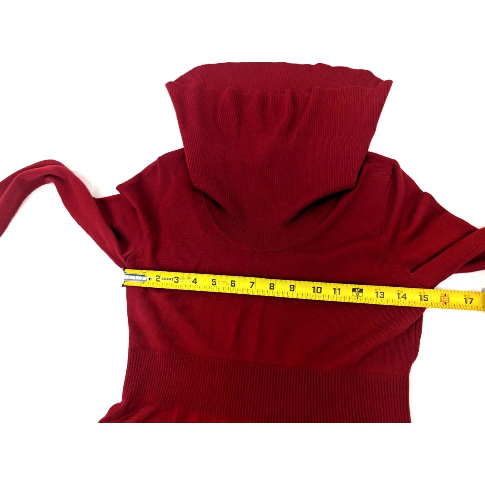 Talbots Talbots Merino Wool Turtleneck Sweater Dress Tunic Women S Petite Red Size S / US 4 / IT 40 - 5 Thumbnail