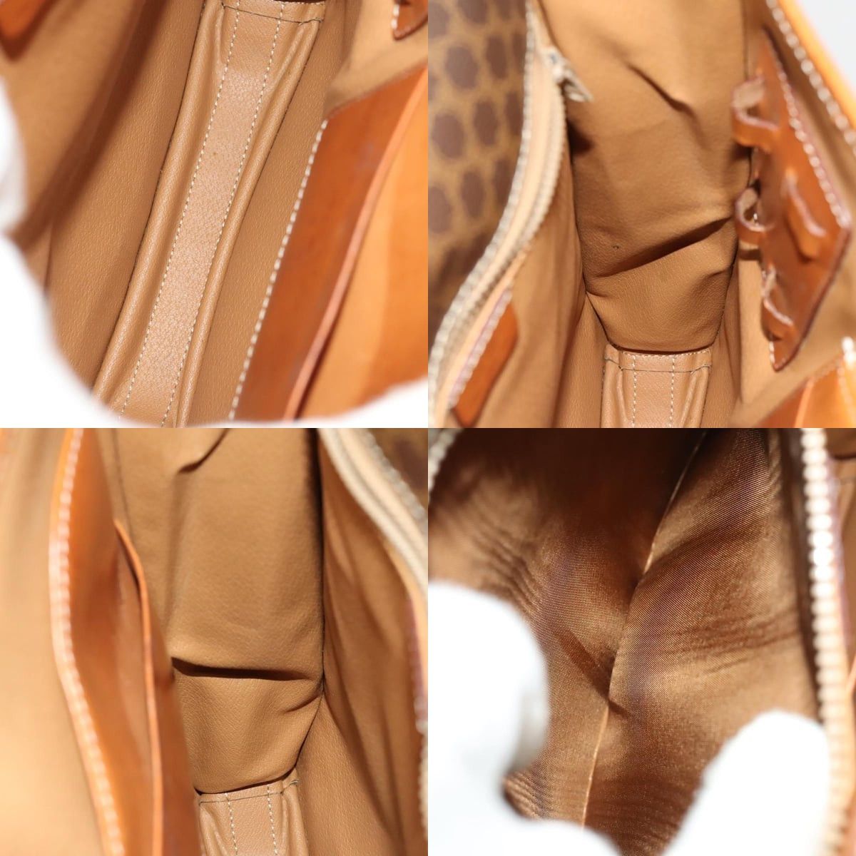 Celine CELINE Macadam Canvas Shoulder Bag Pvc Leather Brown Gold Size ONE SIZE - 13 Thumbnail