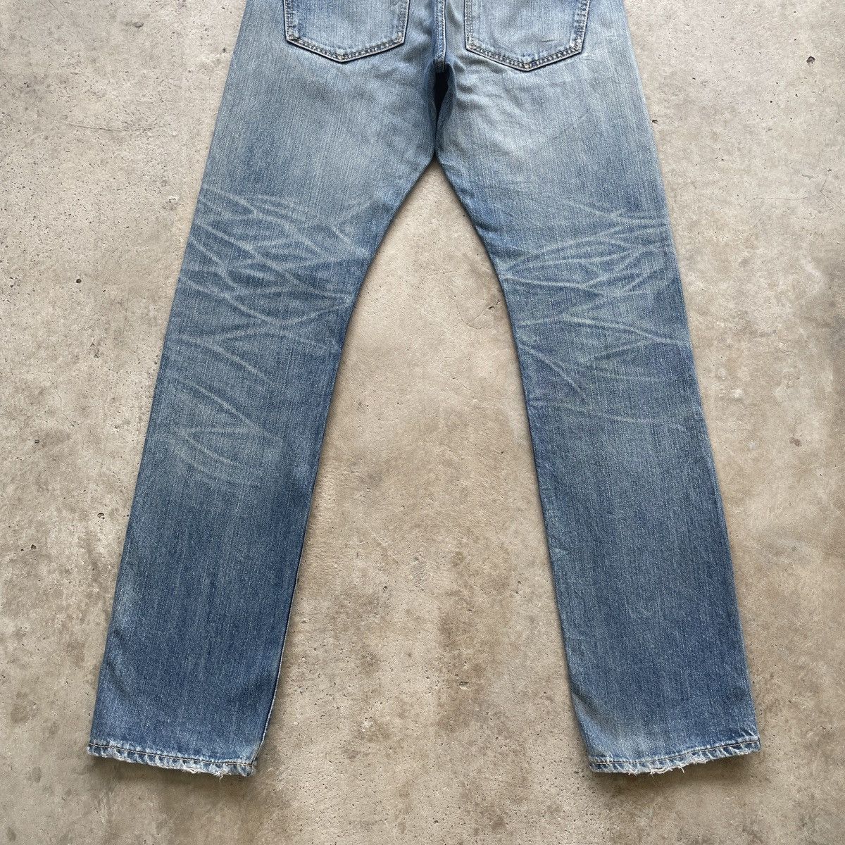 Japanese Brand Vintage Back Number Japan Faded Jeans Distressed Pants W31 Size US 31 - 10 Thumbnail