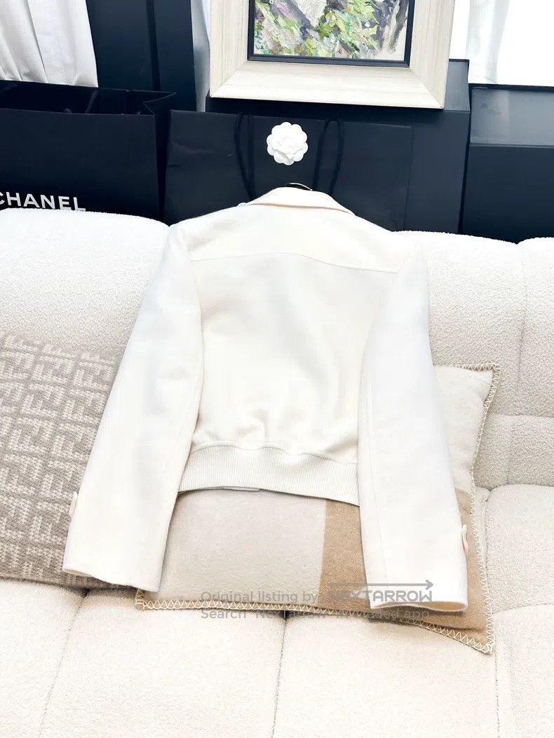Hermes Hermes Beige cashmere double-sided casual short coat Size XXS / US 00 / IT 34 - 4 Thumbnail