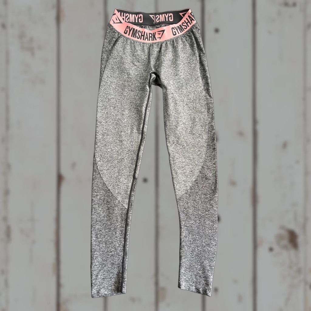 Gymshark Gymshark Flex Leggings Women M Gray Two tone Seamless Contour Fit Athletic Sportswear Yoga Gym & Training Size 32" / US 10 / IT 46 - 1 Thumbnail