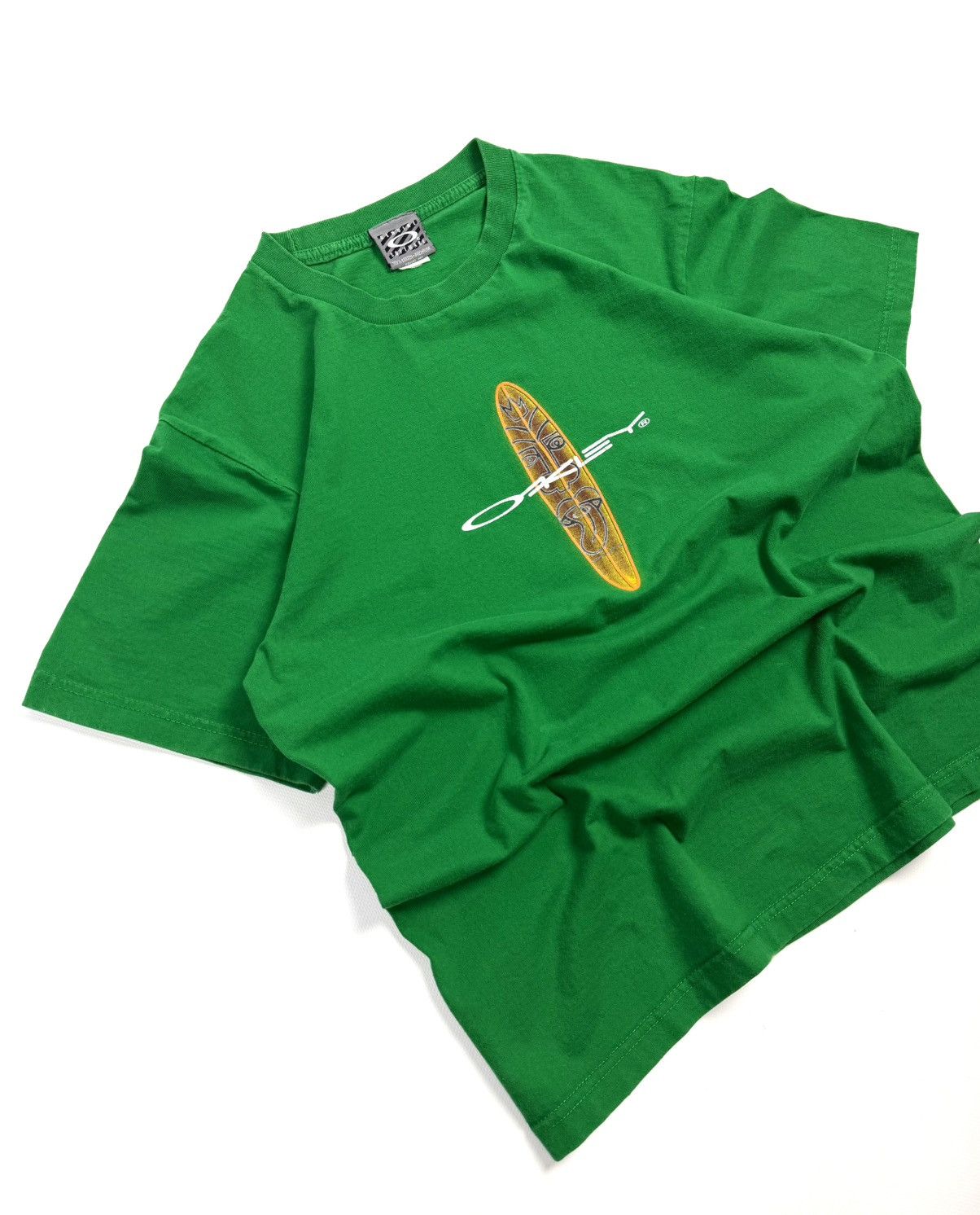 Oakley Vintage Oakley Software Surf Tee Y2K Green Thailand Rare 00s Size US L / EU 52-54 / 3 - 3 Thumbnail
