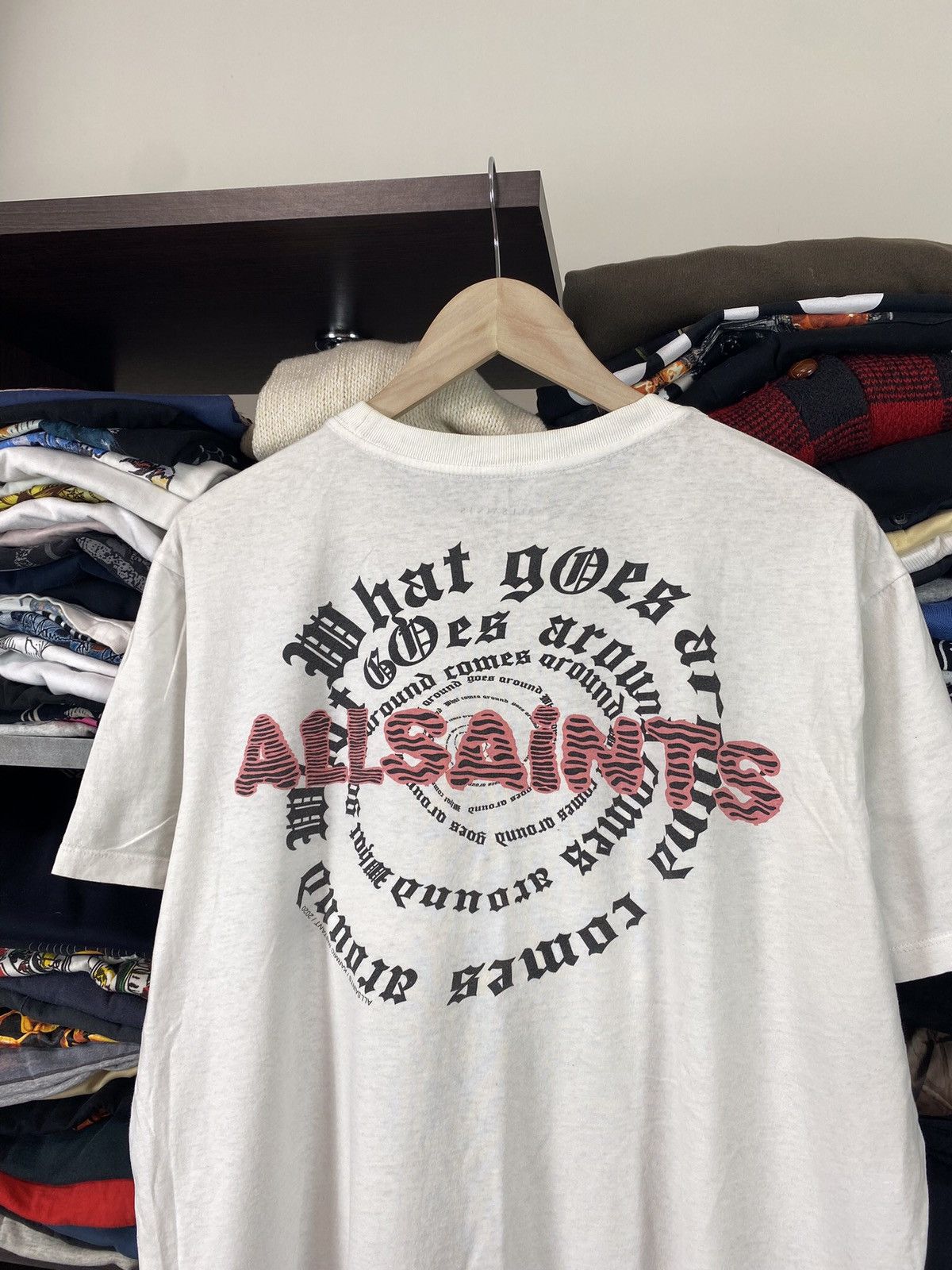 Allsaints × Japanese Brand × Vintage Y2K Vintage Allsaints Tee Shirt Archive Hype Size US M / EU 48-50 / 2 - 5 Thumbnail