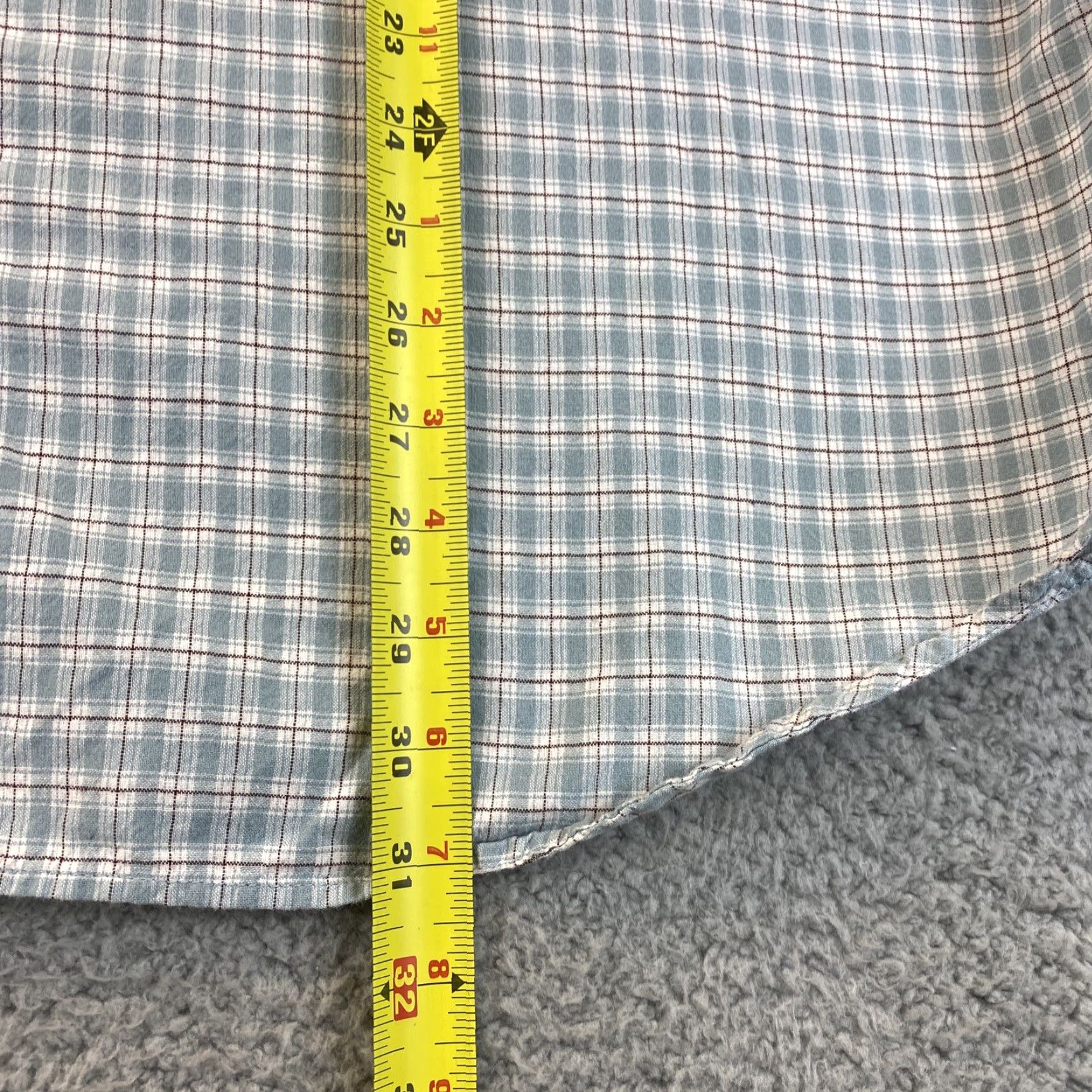 Vintage Columbia Men's Short Sleeve Plaid Cotton Shirt XL Casual Travel Workwear Blue Gray Size US XL / EU 56 / 4 - 6 Thumbnail