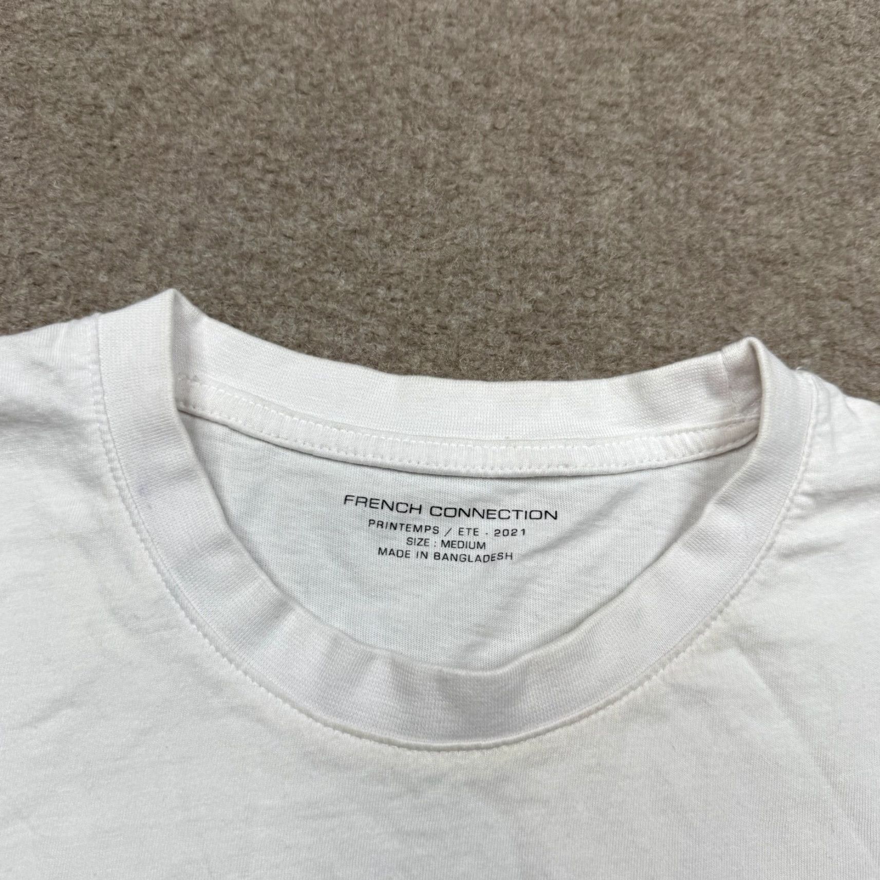 French Connection French Connection T Shirt Womens Size M White Short Sleeve Casual Ladies Size M / US 6-8 / IT 42-44 - 5 Thumbnail