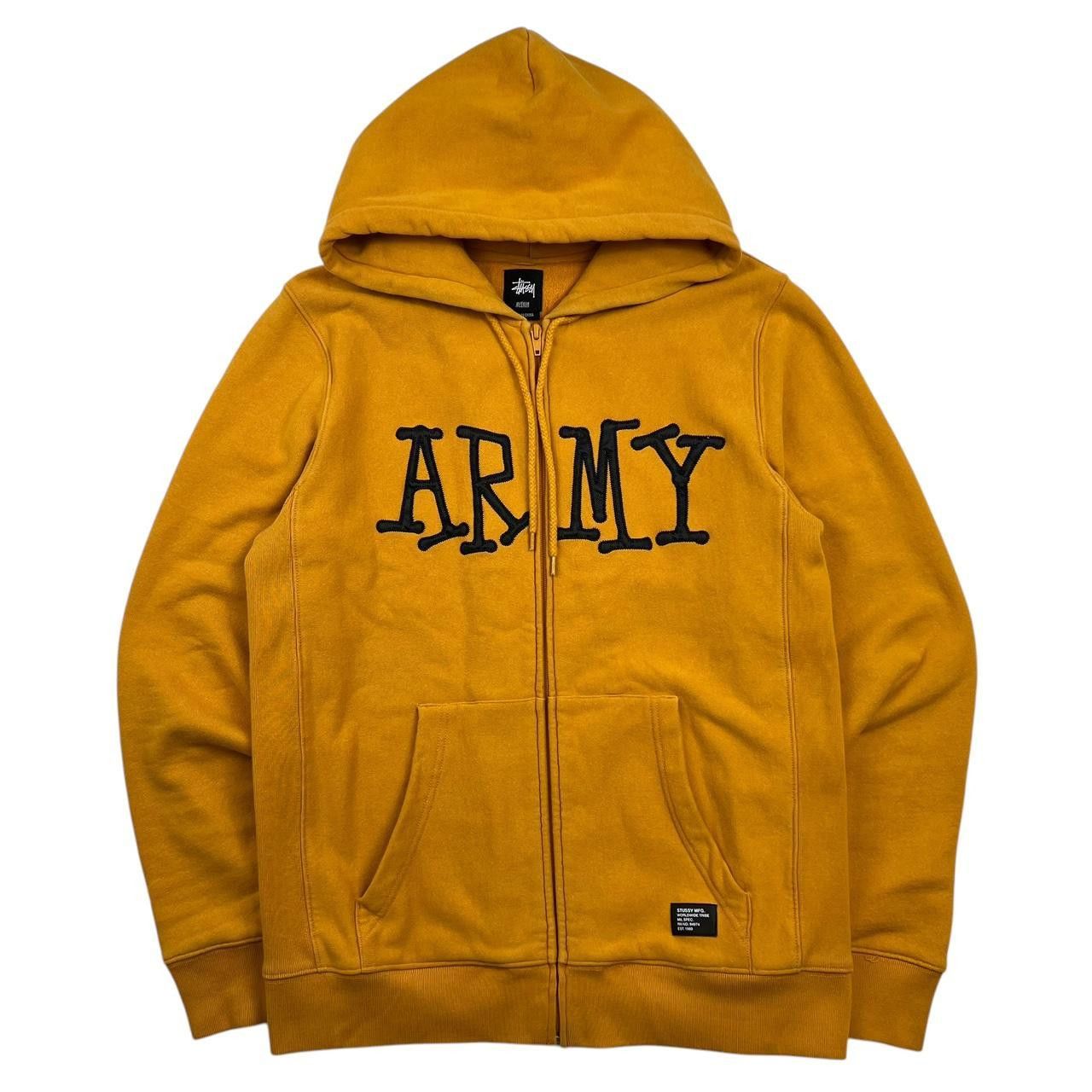 Stussy Vintage Stussy ARMY Zip Up Hoodie - Medium Size US M / EU 48-50 / 2 - 1 Thumbnail