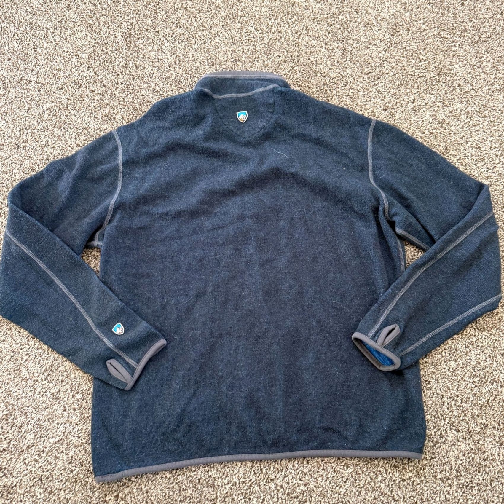 Vintage Kuhl Thor Pullover Chianti Fleece 1/4 Zip Blue Men's XL Wool Hiking Mock Neck Pullover Activewear Size US XL / EU 56 / 4 - 7 Thumbnail