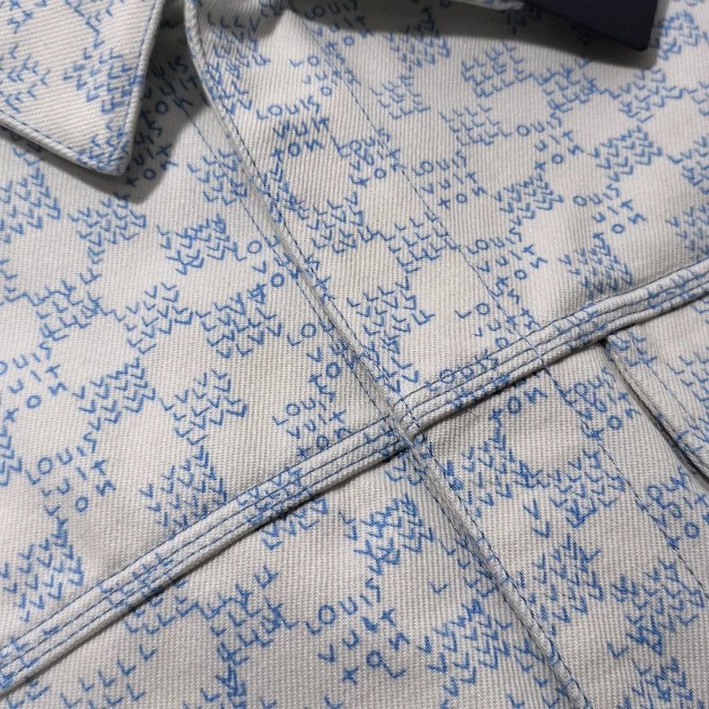Louis Vuitton Louis Vuitton FW22 Monogrammed Landscape Printed Denim Shor Size US S / EU 44-46 / 1 - 3 Thumbnail