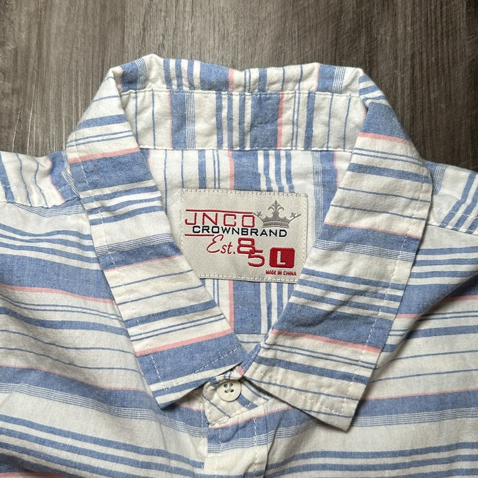 JNCO JNCO Crown Brand Short Sleeve Button Down - Large Size US L / EU 52-54 / 3 - 6 Thumbnail