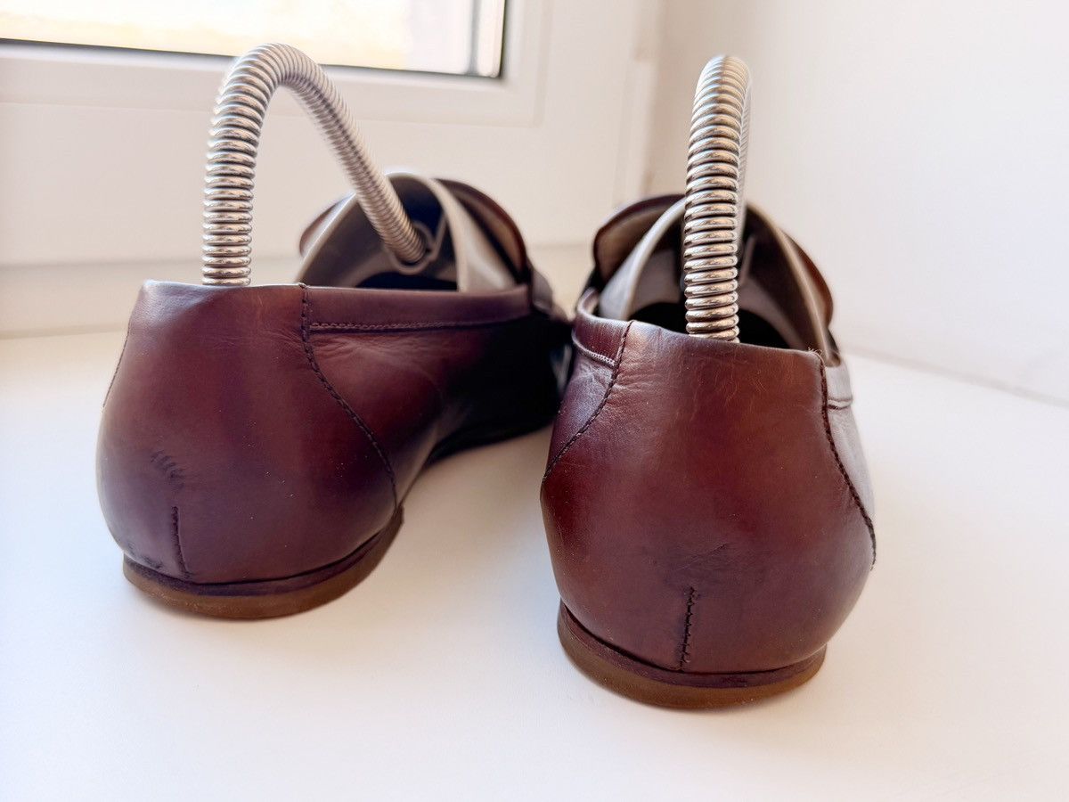 Tod's Tods Women Leather Brown Loafer Size 37 Big Gold Buckle Size US 7 / IT 37 - 7 Thumbnail