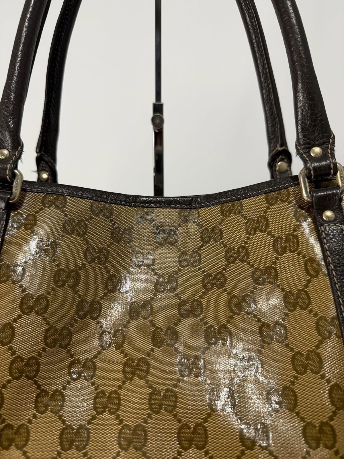 Gucci GUCCI GG Crystal Tote Bag Coated Canvas Outlet Beige Gold Size ONE SIZE - 6 Thumbnail