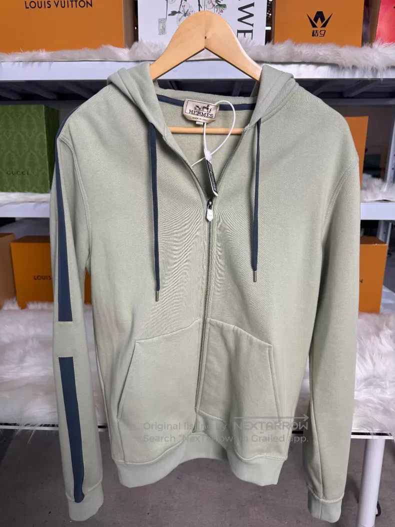 Hermes Hermes Sage Green Sweatshirt Jacket Size M / US 6-8 / IT 42-44 - 2 Thumbnail