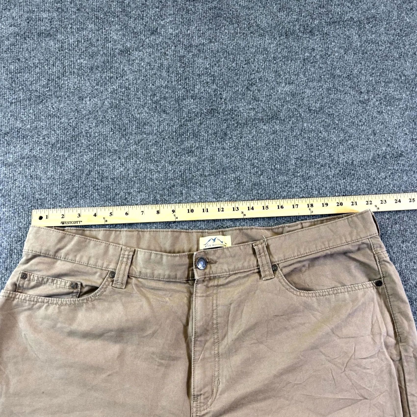 The Mountain Blue Mountain Chino Pants Mens Beige 44x32 100% Cotton Tapered Regular fit Size US 44 / EU 60 - 3 Thumbnail