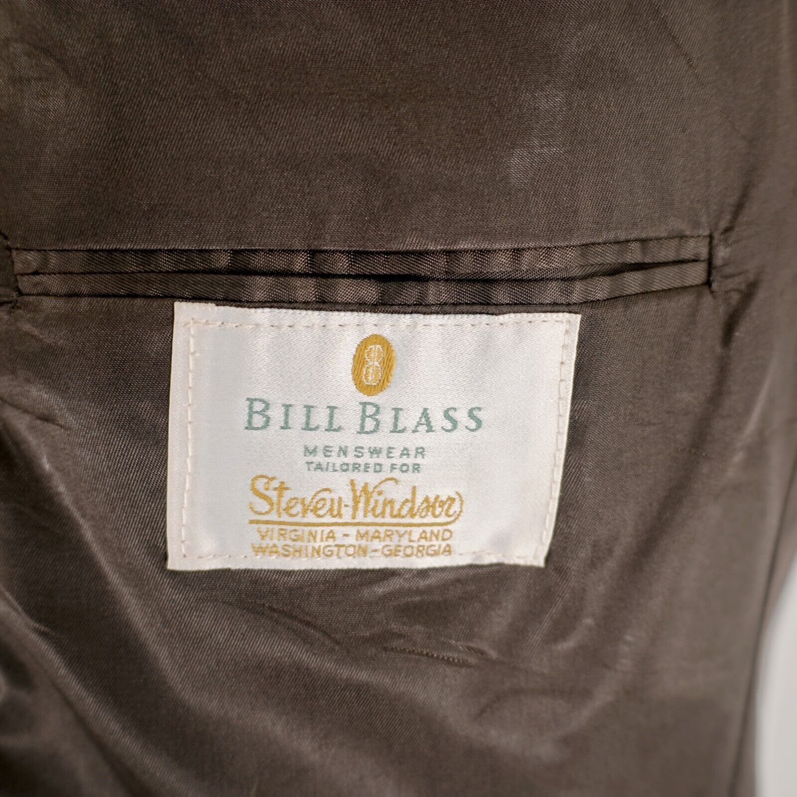 Bill Blass Bill Blass Tweed Wool Brown Black Birdseye Windowpane 2 Butt Size 44L - 9 Thumbnail