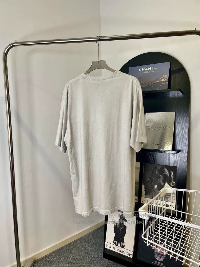 Balenciaga Balenciaga Letter Logo Printed Round Neck Loose Light Gray Size US S / EU 44-46 / 1 - 2 Thumbnail