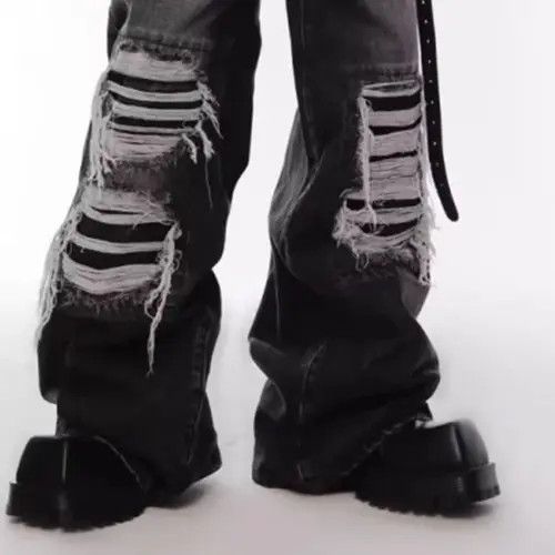 Japanese Brand Asaoka x Junna Japanese Opium Ripped pants Size US 33 - 6 Thumbnail