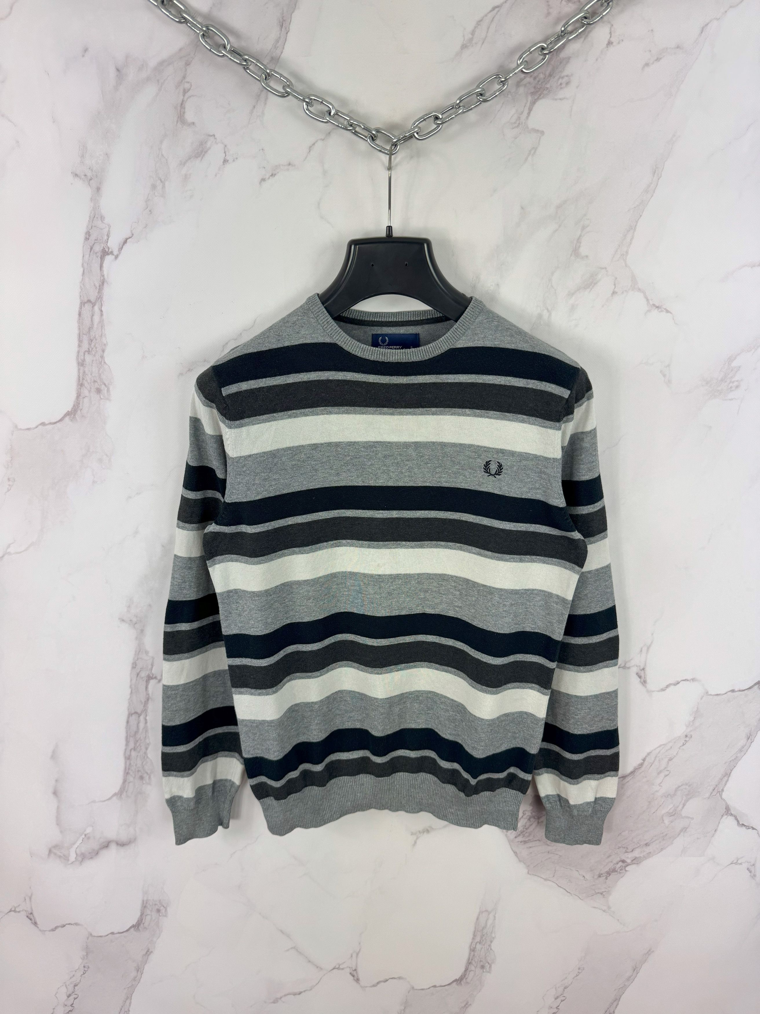 Fred Perry Fred Perry Striped Jumper Classic Logo Pullover Size S Size US S / EU 44-46 / 1 - 1 Thumbnail