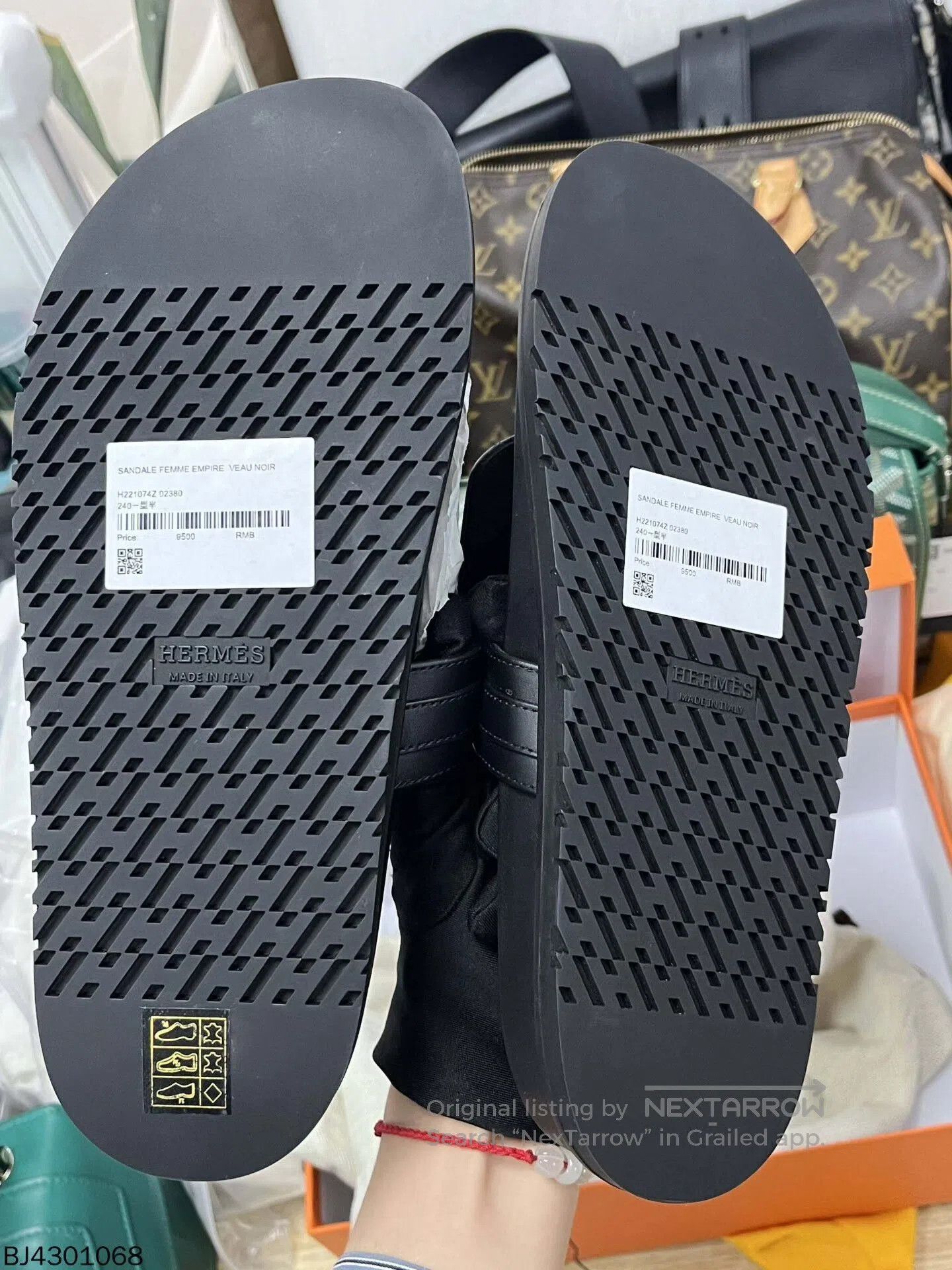 Hermes hermès empire calfskin flip-flops for summer. Size US 6 / EU 39 - 2 Thumbnail