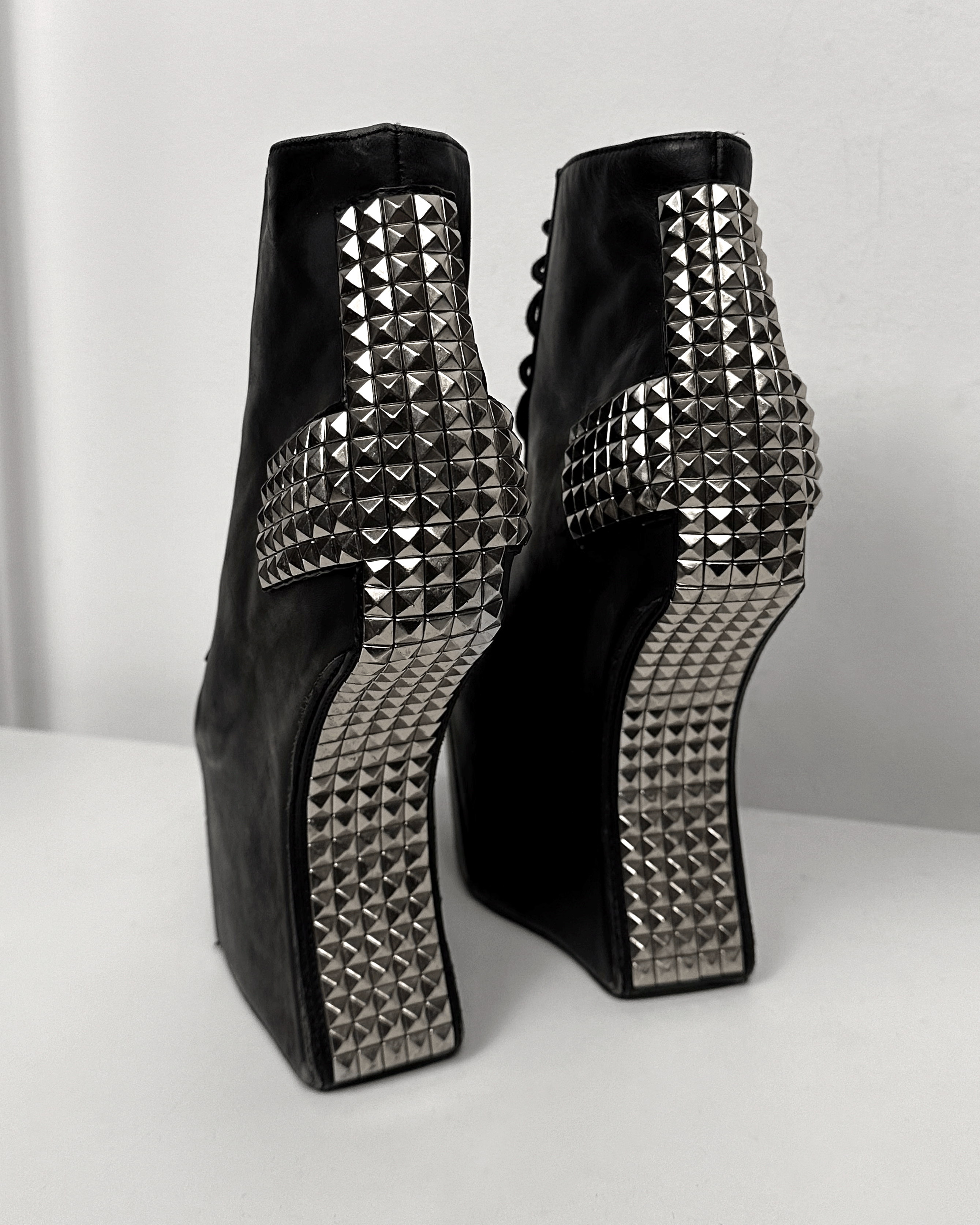 Jeffrey Campbell Jeffrey Campbell Studded Cross Wedge Heels Size US 6.5 / IT 36.5 - 7 Thumbnail
