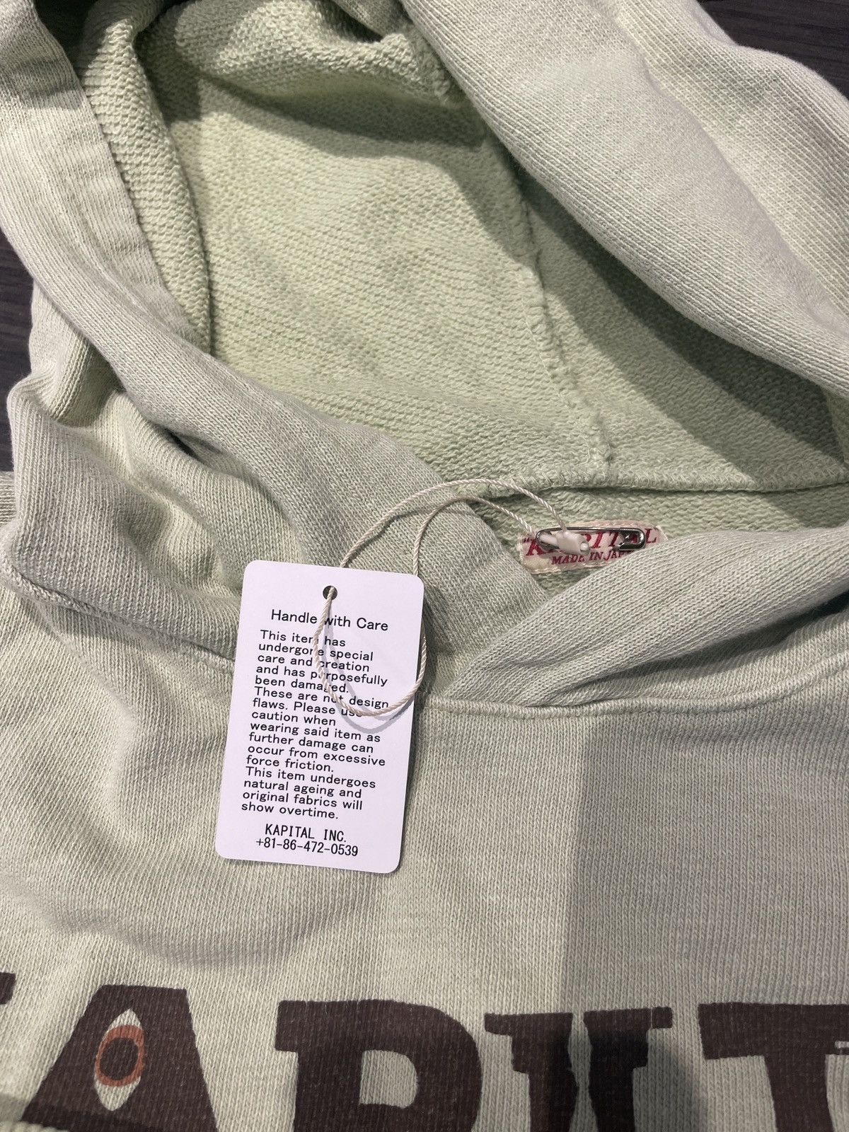 Kapital Kapital Logo Hoodie Seafoam Size 1 Size US S / EU 44-46 / 1 - 4 Thumbnail