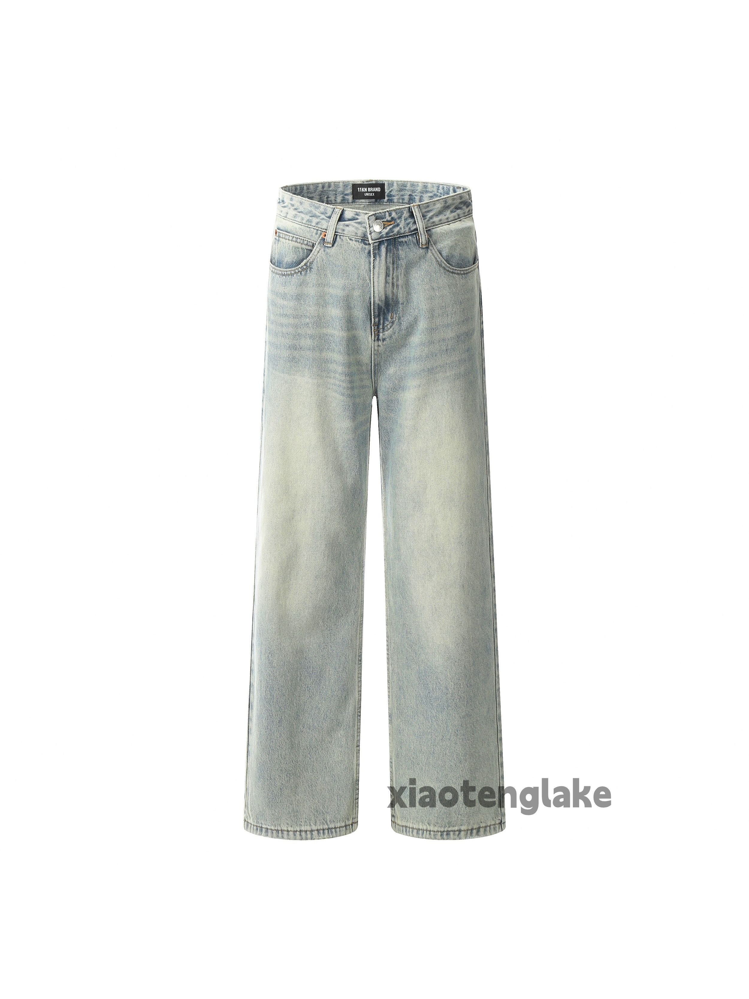 Jean × Vintage washed faded cleanfit yuppie loose baggy jeans Size US 28 / EU 44 - 3 Thumbnail
