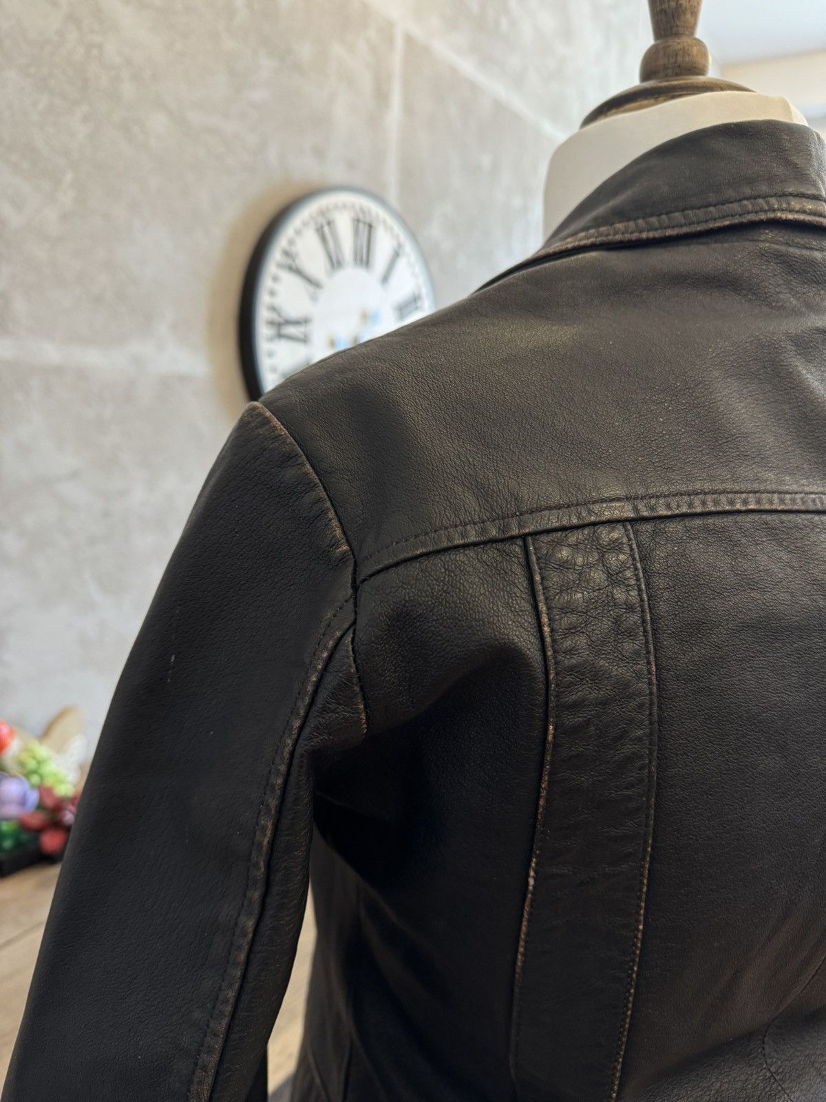 Genuine Leather Vintage slim leather jacket avant garde distressed swag lgb Size S / US 4 / IT 40 - 7 Thumbnail