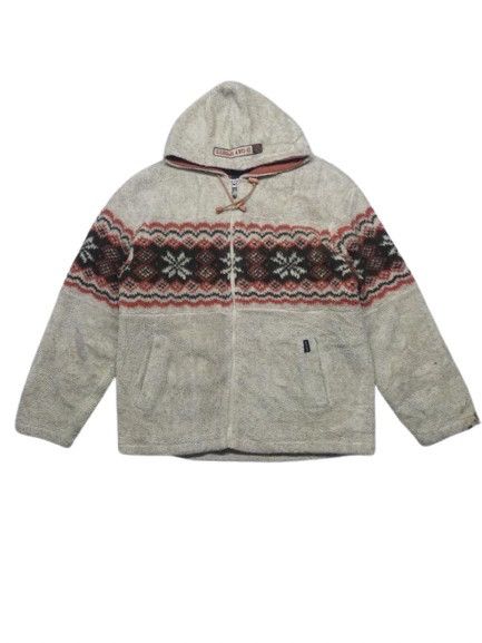 Japanese Brand × Vintage VINTAGE JAPANESE BRAND ZIP UP HOODIE SHERPA NAVAJO DESIGN Size US XL / EU 56 / 4 - 1 Thumbnail