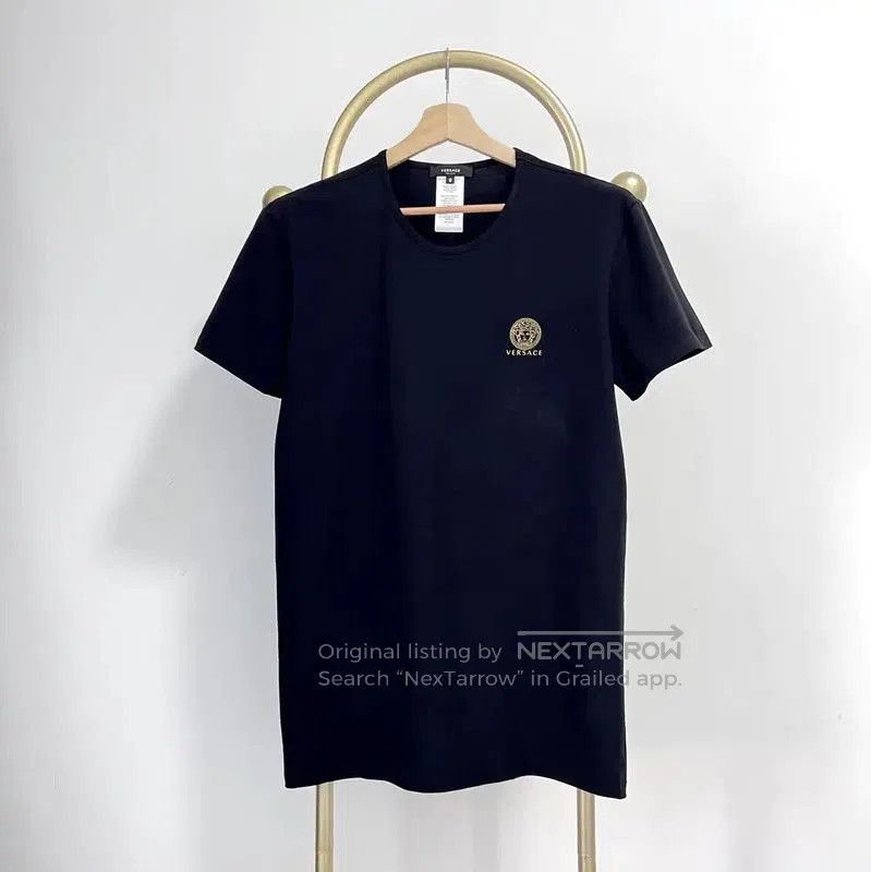 Versace Versace Black Cotton Blend Printed T-Shirt . Size US M / EU 48-50 / 2 - 1 Thumbnail