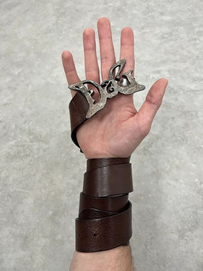 Dolce & Gabbana SS2004 Dolce & Gabbana Art Nouveau Brown Leather Belt Size ONE SIZE - 2 Thumbnail