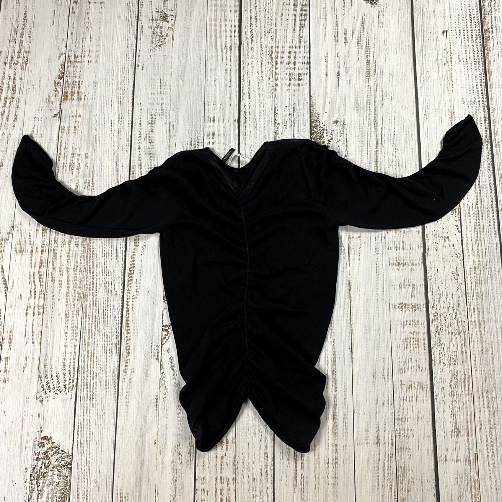 Helmut Lang HELMUT LANG Womens Sweater Shirt Open Knit Sheer Silk Blend Black SMALL Knit Style Pullover Casual Long Sleeve Regular Women's Size S / US 4 / IT 40 - 6 Thumbnail
