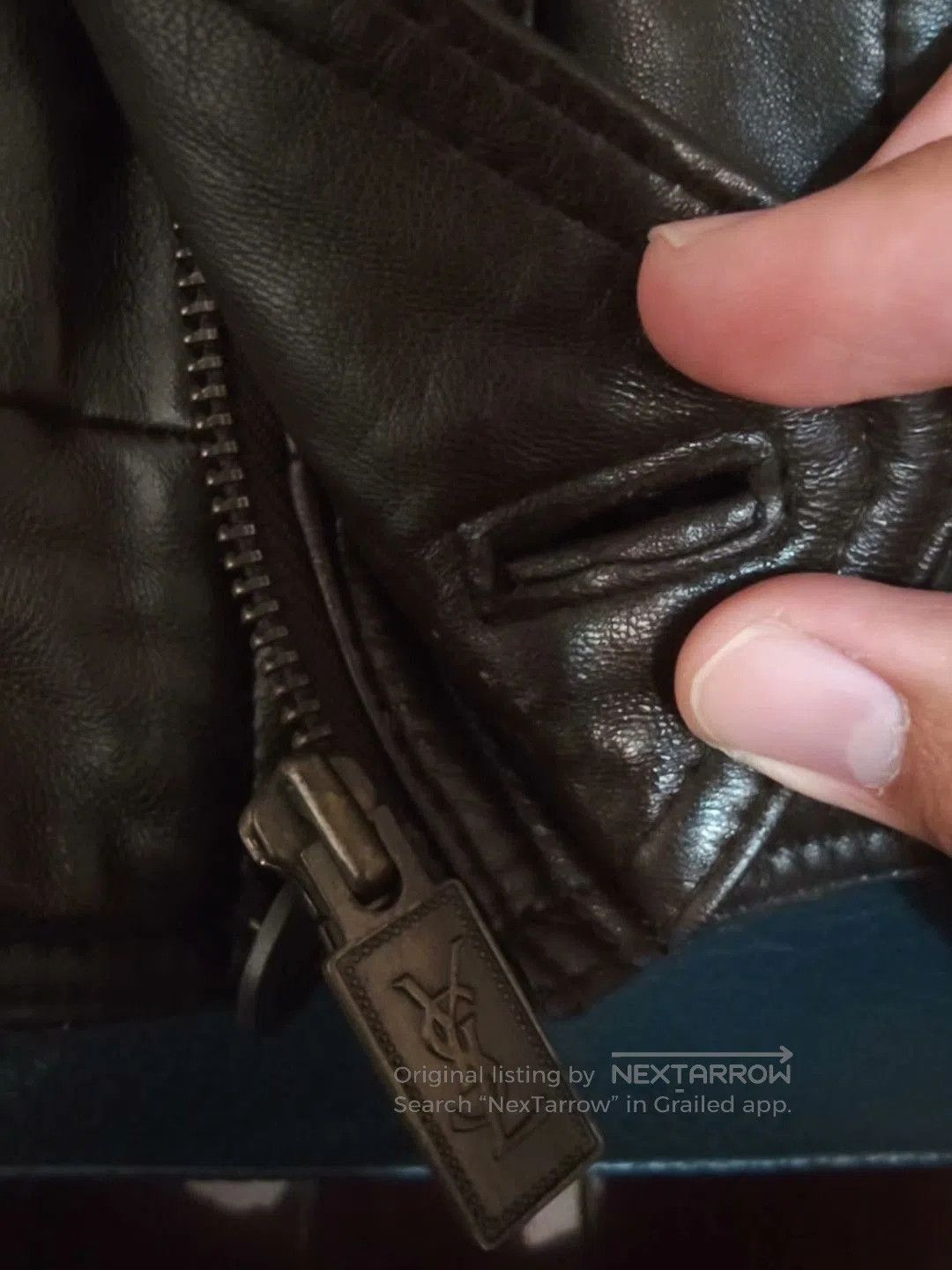 Saint Laurent Paris YSL Vintage Brown Men's Leather Jacket. Size US L / EU 52-54 / 3 - 6 Thumbnail