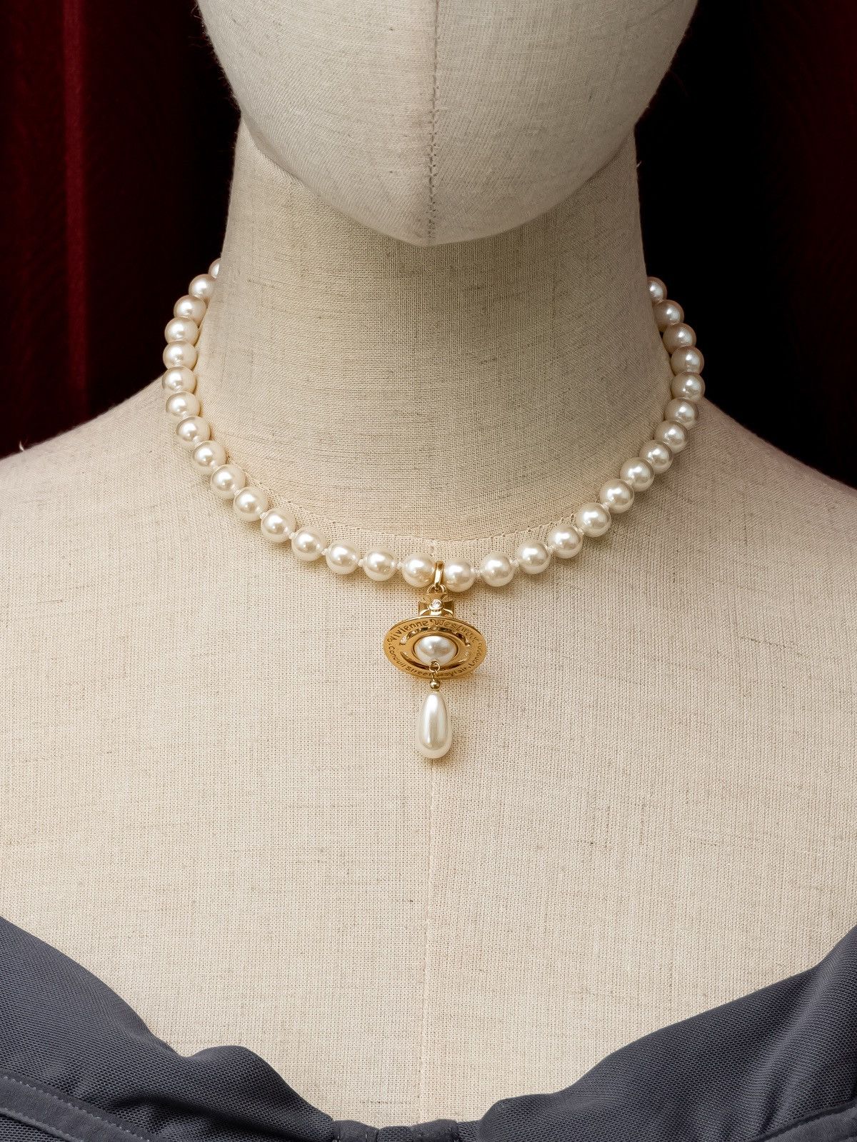 Vivienne Westwood Vivienne Westwood One Row Pearl Drop Choker Size ONE SIZE - 8 Thumbnail