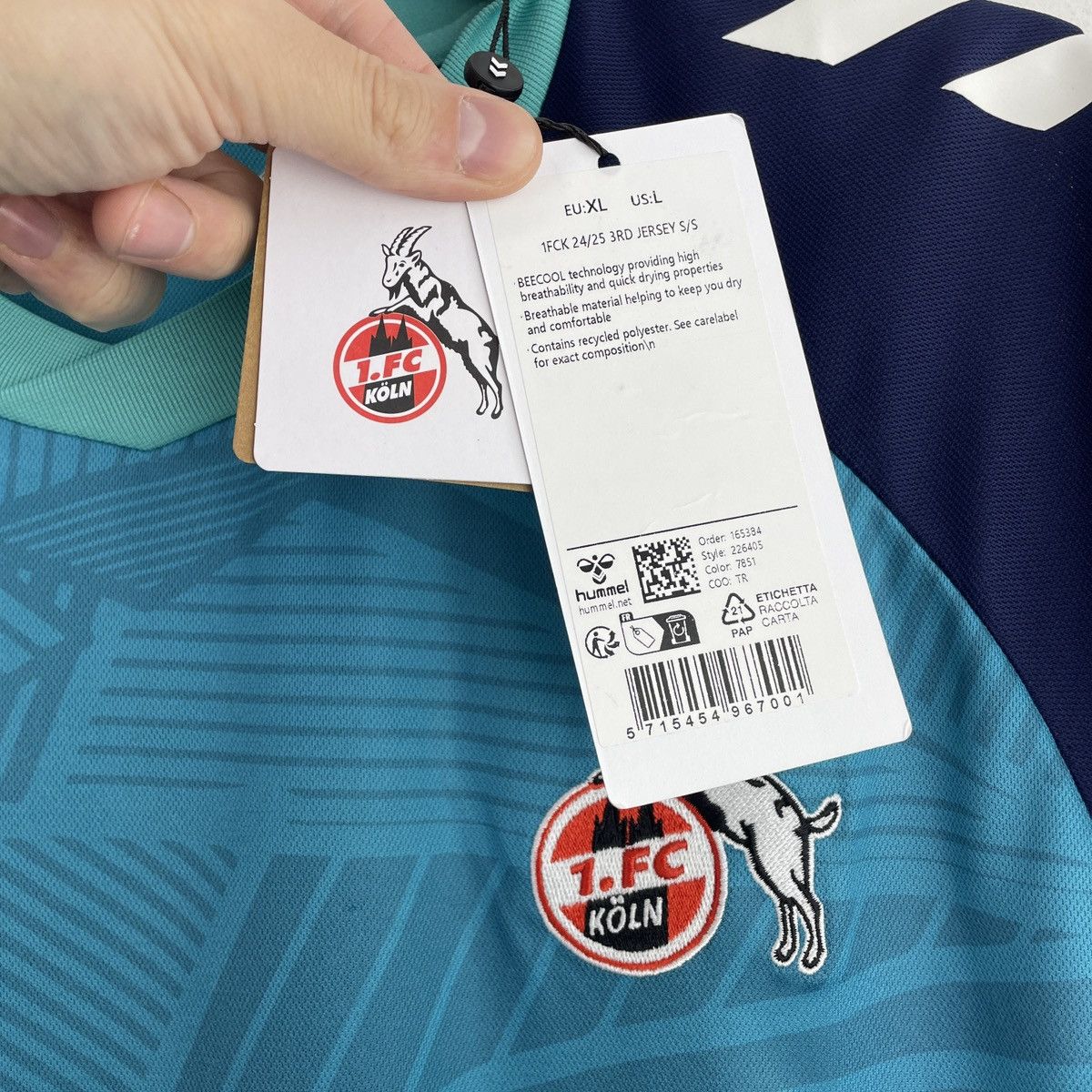 Hummel 1. FC Koln x Hummel Third Jersey Shirt 2024/2025 size L-XL Size US L / EU 52-54 / 3 - 6 Thumbnail