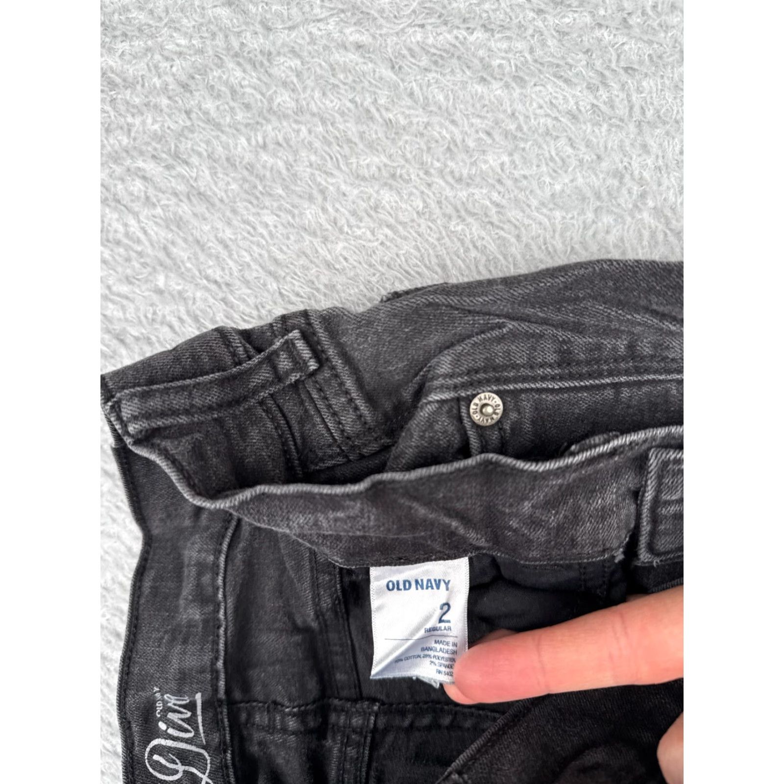 Old Navy Old Navy Jeans Women Black Denim The Diva Straight Low Rise Cotton Blend 26x29 2 29in Inseam Slimming Stretch 5-Pocket Vintage No Size 26" / US 2 / IT 38 - 7 Thumbnail