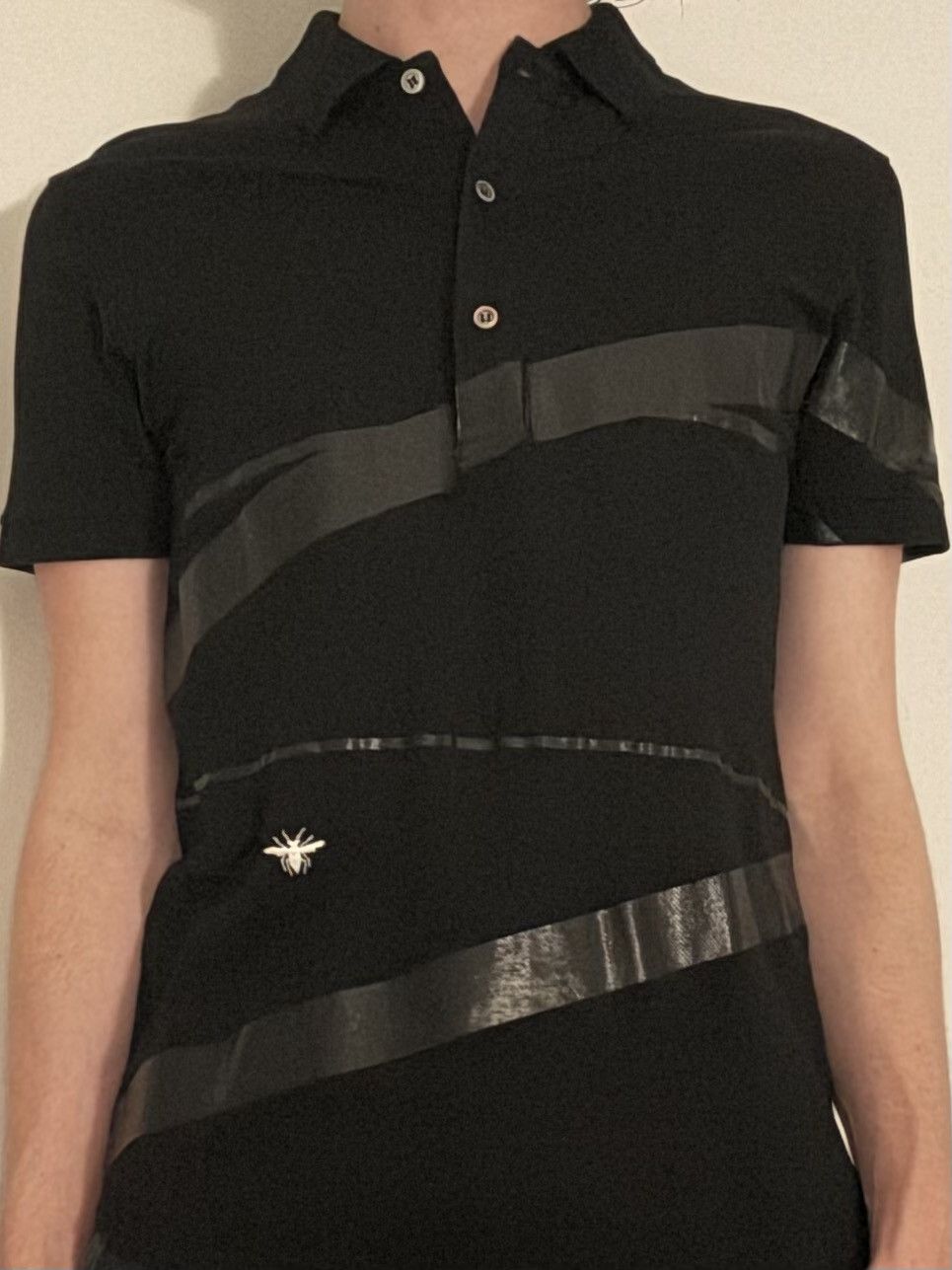 Dior S/S 2004 Dior Homme by Hedi Slimane Waxed Bee Polo | Grailed