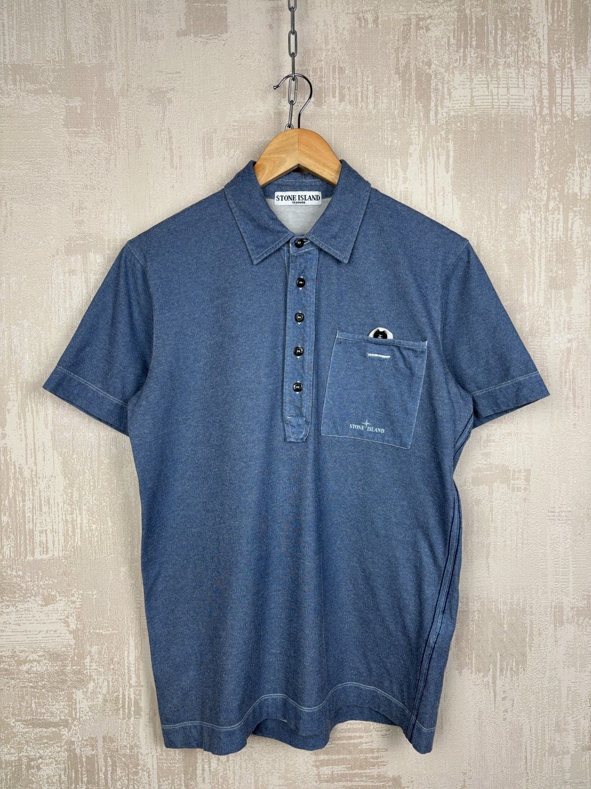 Stone Island Vintage Stone Island Polo T-shirt Pocket Size S Size US S / EU 44-46 / 1 - 2 Thumbnail