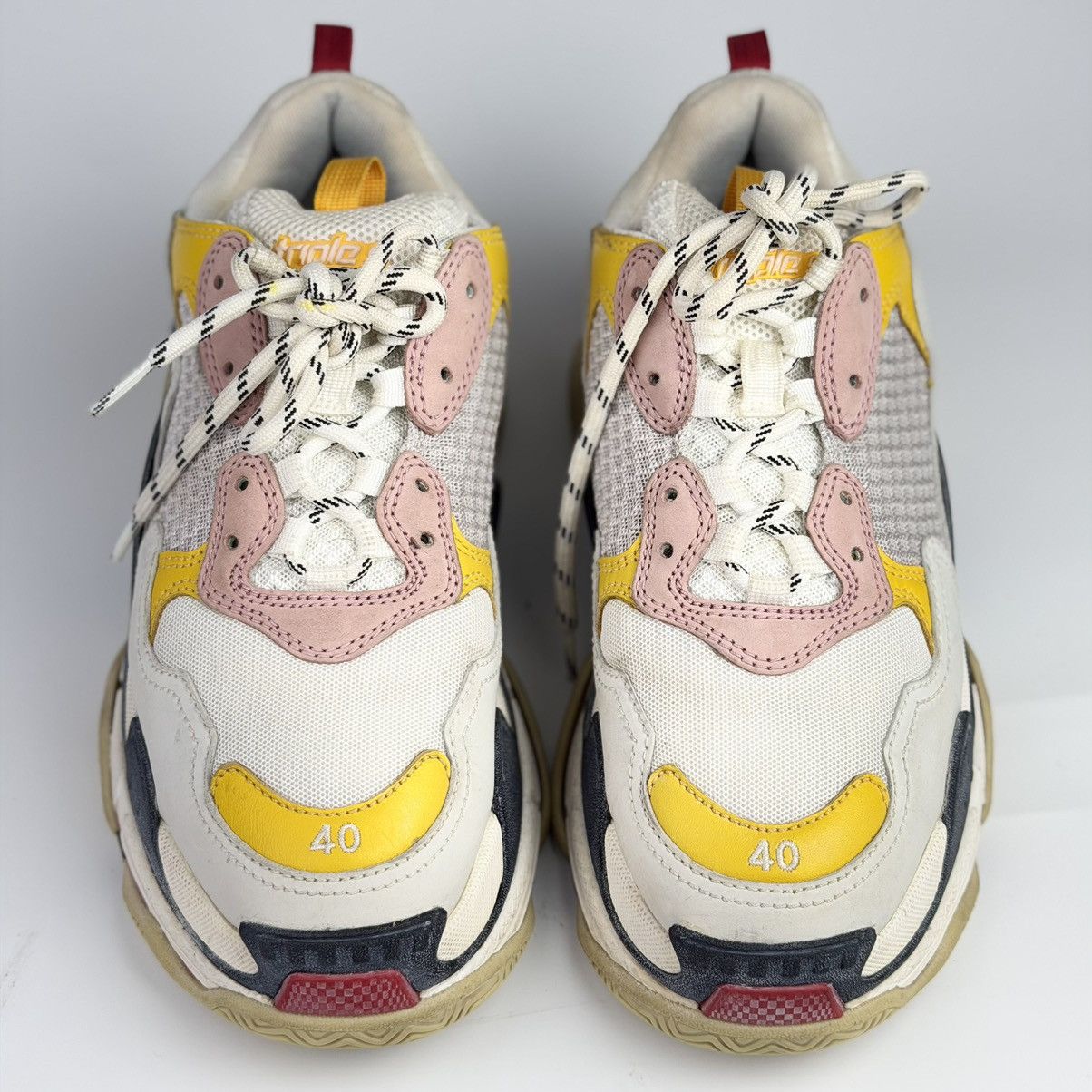 Balenciaga Balenciaga Triple S White Yellow Red Size US 7 / EU 40 - 6 Thumbnail
